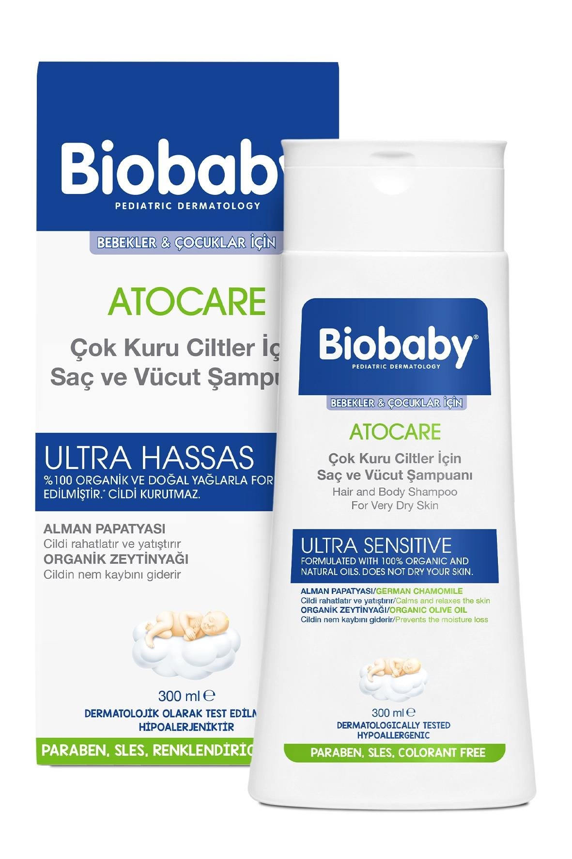 Biobaby Biobaby Atocare Saç Ve Vücut Şampuanı Çok Kuru Ciltler İçin 300 ml Biobaby Atocare Şampuan 300ml | Bebekler İçin Kuru Cilt Bakımı