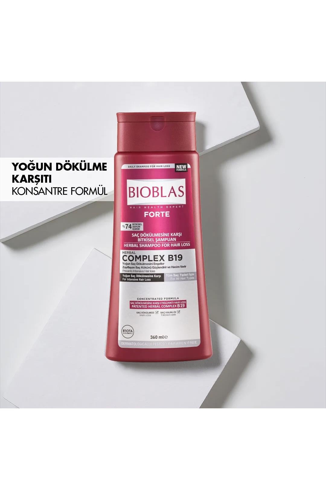 BioblasBioblas Forte Şampuan 360 ml - Yoğun Dökülme ŞampuanıBioblas Forte Şampuan 360 ml | Yoğun Saç Dökülmesine Karşı