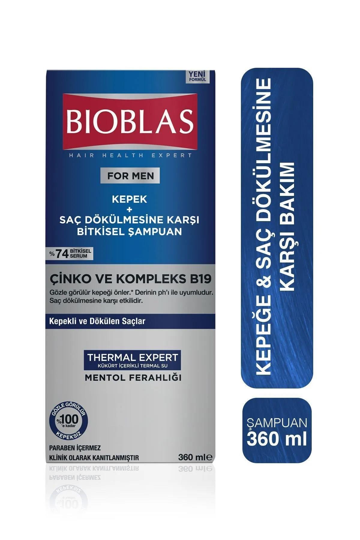 BioblasBioblas Thermal Expert Men Kepek ve Saç Dökülmesine Karşı Şampuan 360 MlBioblas Thermal Expert Men 360 ml | Kepek ve Dökülmeye Karşı