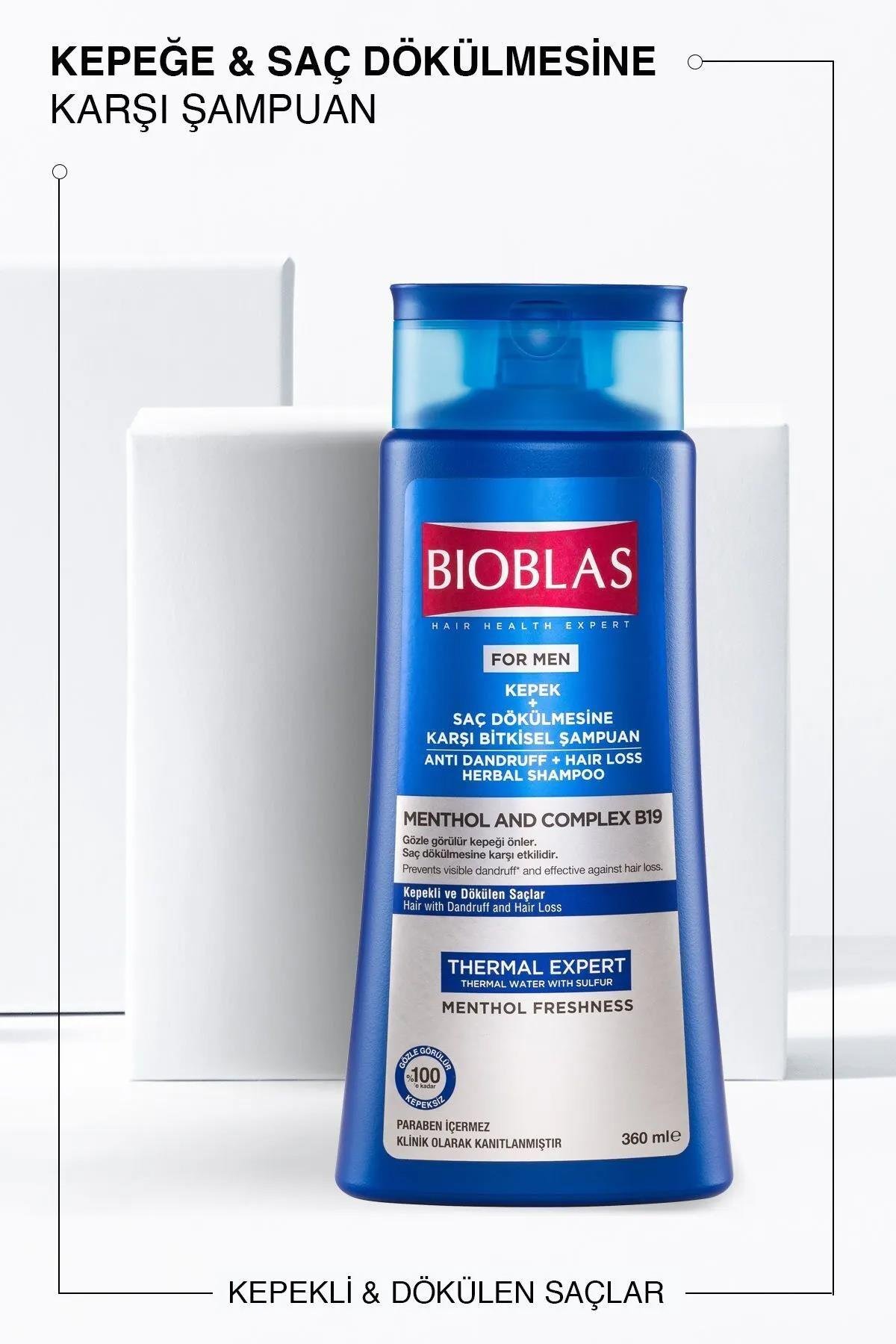 BioblasBioblas Thermal Expert Men Kepek ve Saç Dökülmesine Karşı Şampuan 360 MlBioblas Thermal Expert Men 360 ml | Kepek ve Dökülmeye Karşı