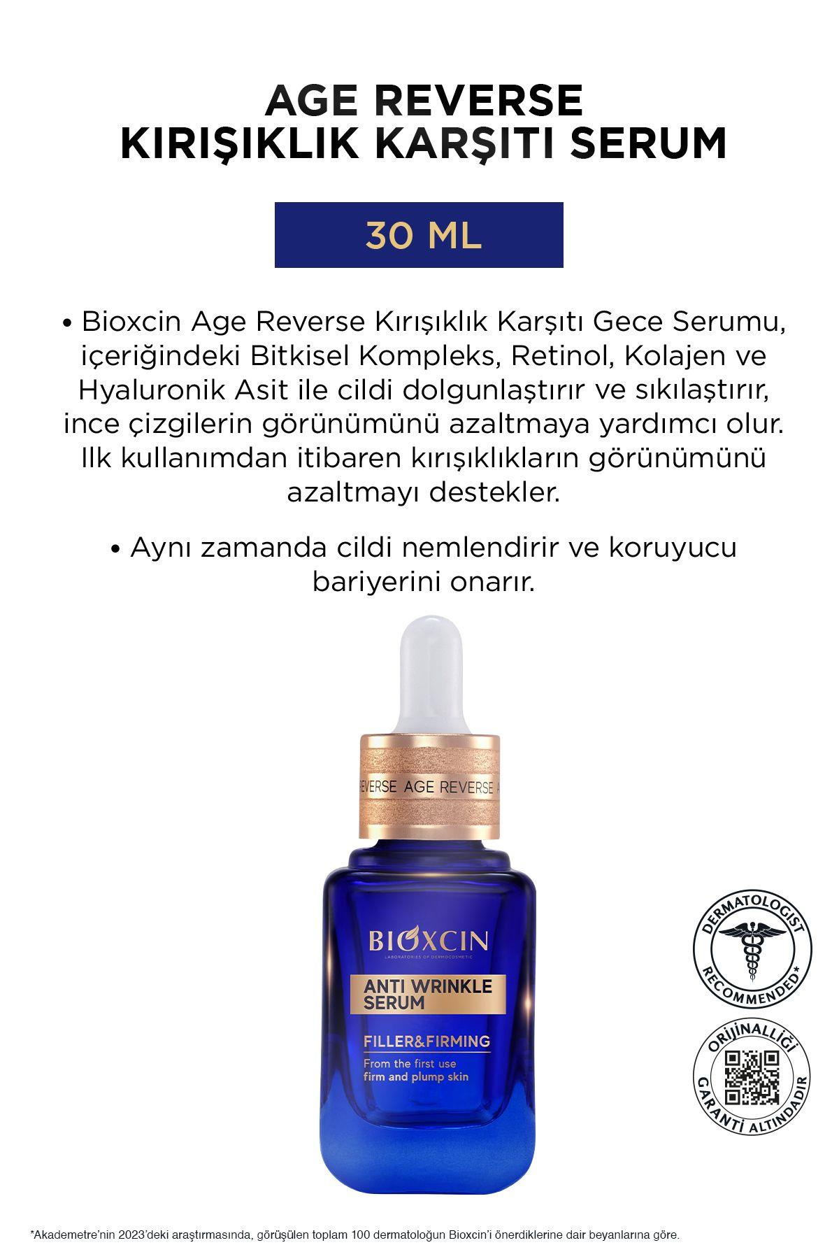 BioxcinBioxcin Age Reverse Anti Wrinkle Kırışıklık Karşıtı Gece Serumu 30 mlBioxcin Age Reverse Kırışıklık Karşıtı Serum 30 ml Fiyatı ve Özellikleri | Mutlufiyatlar