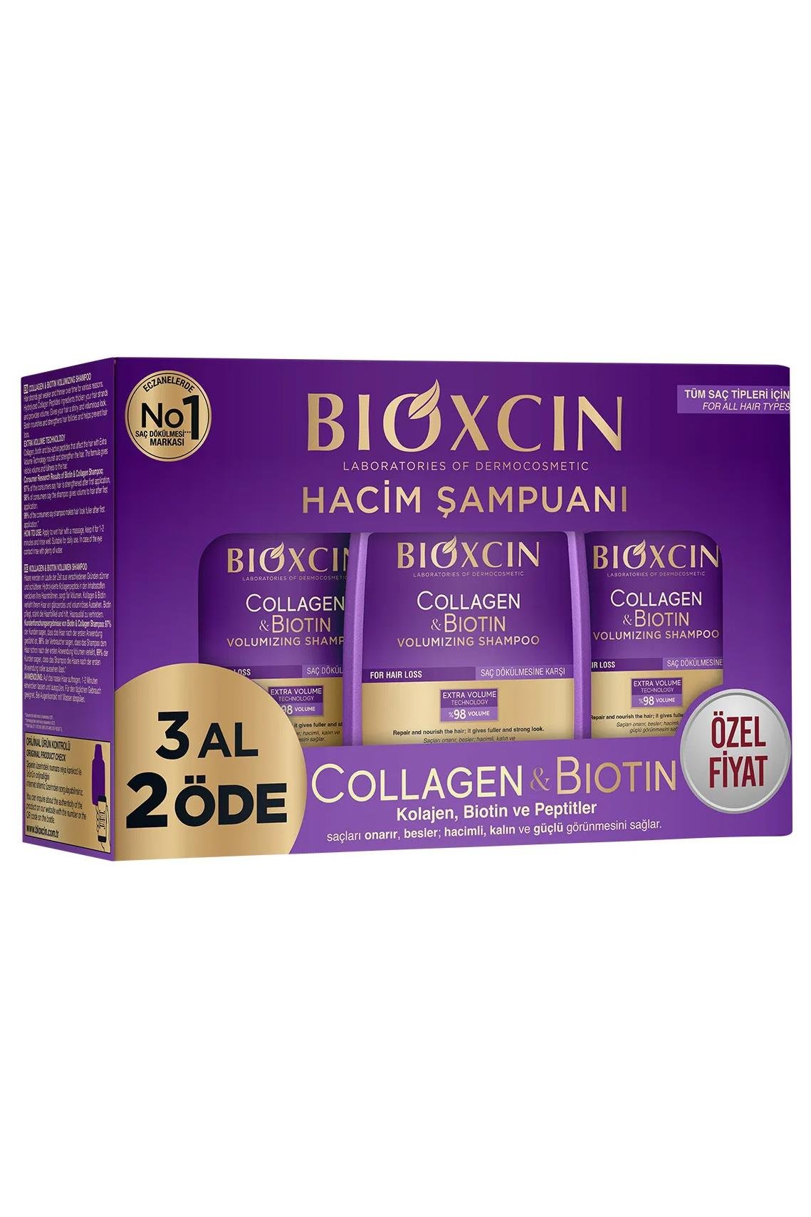 BioxcinBioxcin Collagen & Biotin Hacim Şampuanı 300 ml - 3 Al 2 ÖdeBioxcin Collagen & Biotin Şampuan 300 ml | 3 Al 2 Öde
