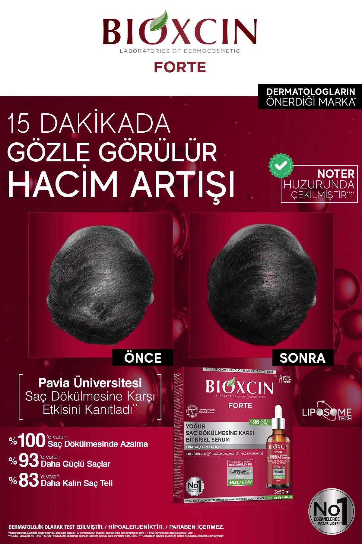 BioxcinBioxcin Forte Yoğun Saç Dökülmesine Karşı Bitkisel Serum 3x50mlBioxcin Forte Serum 3x50 ml | Yoğun Saç Dökülmesi İçin Bitkisel Çözüm