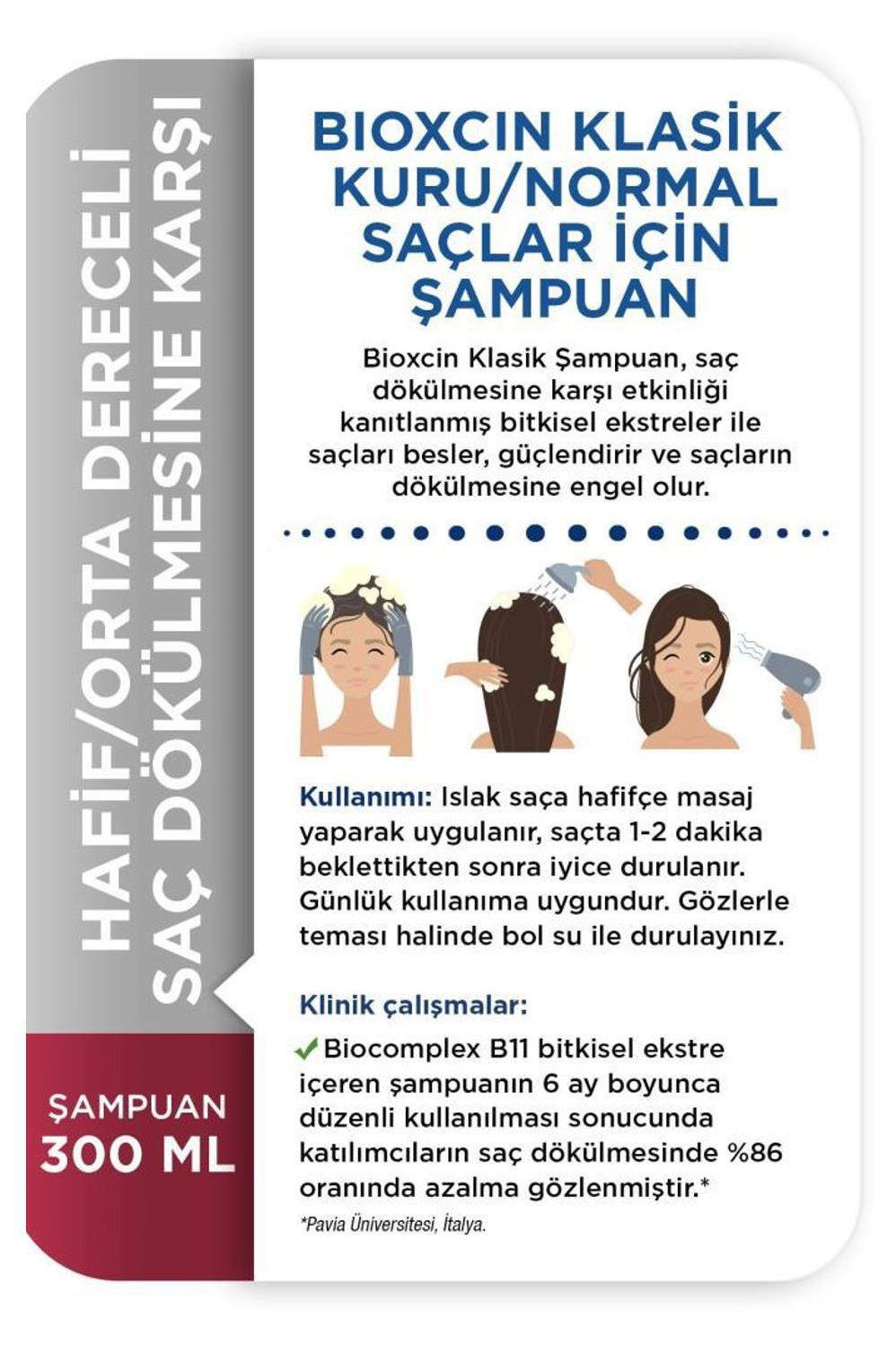 BioxcinBioxcin Klasik Şampuan Dökülen Saç Kuru Ve Normal Saçlar İçin 300 mlBioxcin Klasik Şampuan | Kuru ve Normal Saçlar İçin Doğal Bakım