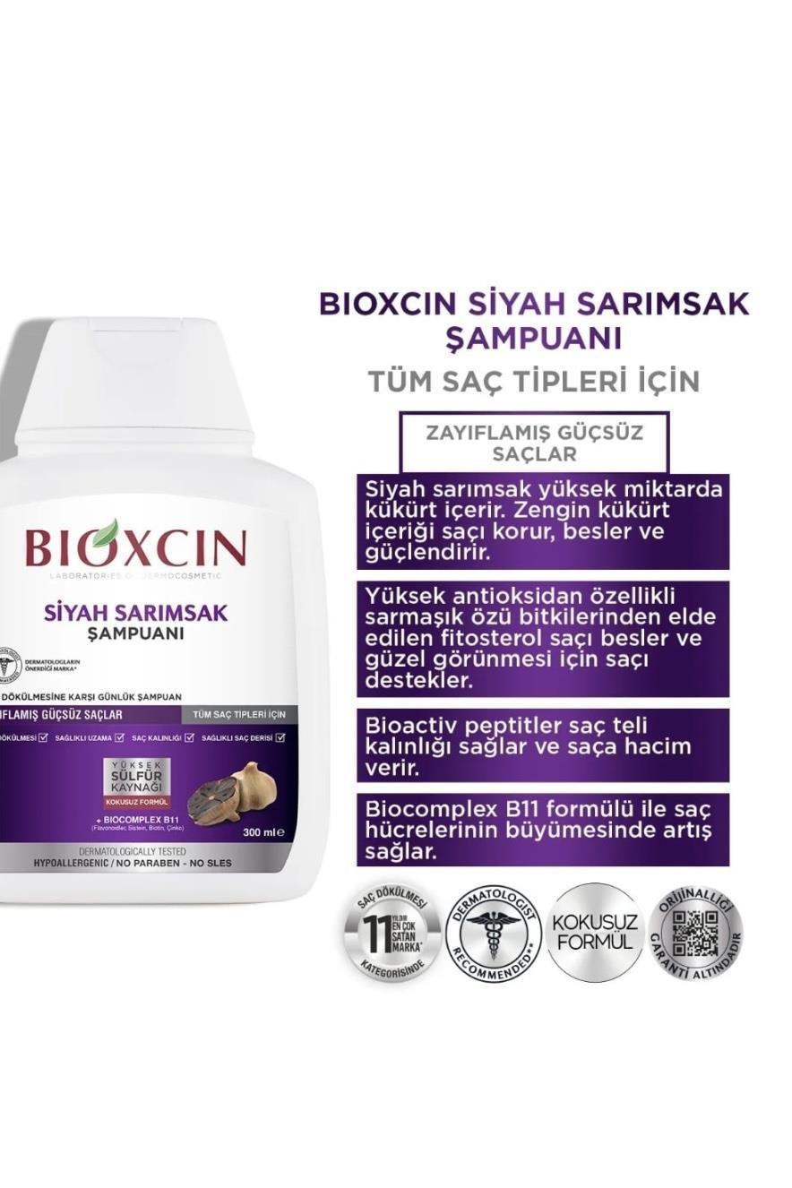 BioxcinBioxcin Siyah Sarımsak Şampuanı 300 ml 10'luBioxcin Siyah Sarımsak Şampuanı 300 ml Fiyatı ve Özellikleri | Mutlufiyatlar