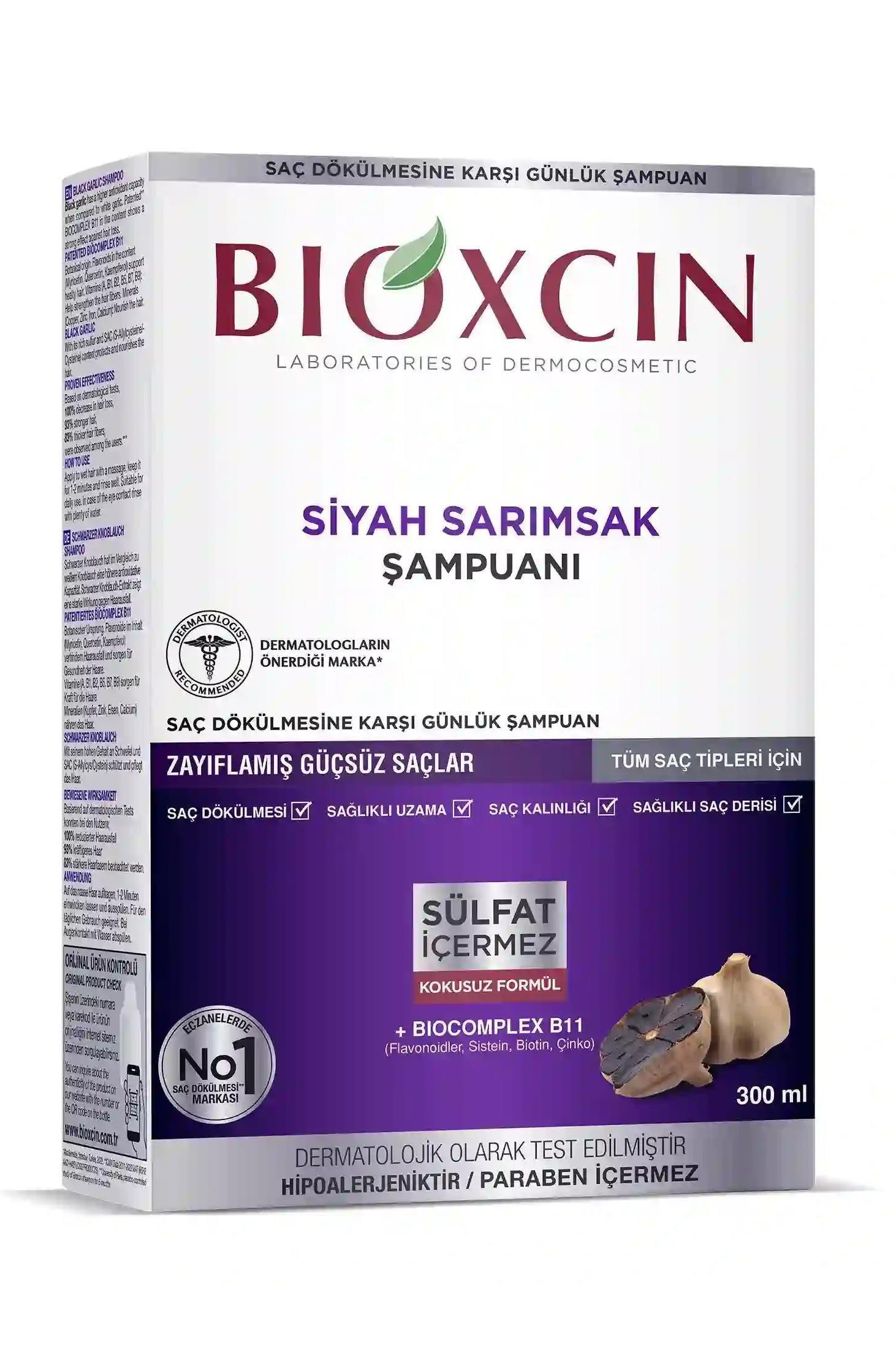 BioxcinBioxcin Siyah Sarımsak Şampuanı 300 ml 5'liBioxcin Siyah Sarımsak Şampuanı 300 ml Fiyatı ve Özellikleri | Mutlufiyatlar