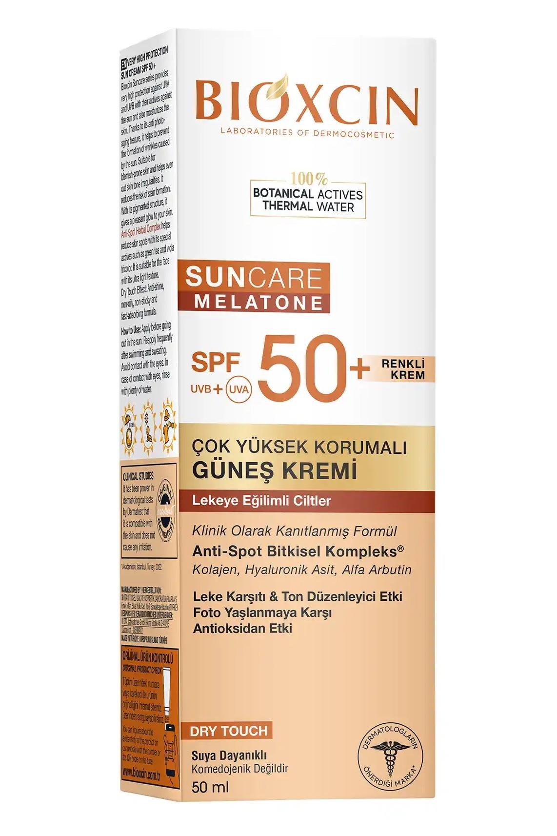 BioxcinBioxcin Sun Care Melatone Renkli Güneş Kremi Lekeye Eğilimli Ciltler İçin Spf 50+ 50 mlBioxcin Sun Care Melatone Krem Renkli SPF50 50 ml Fiyatı ve Özellikleri | Mutlufiyatlar
