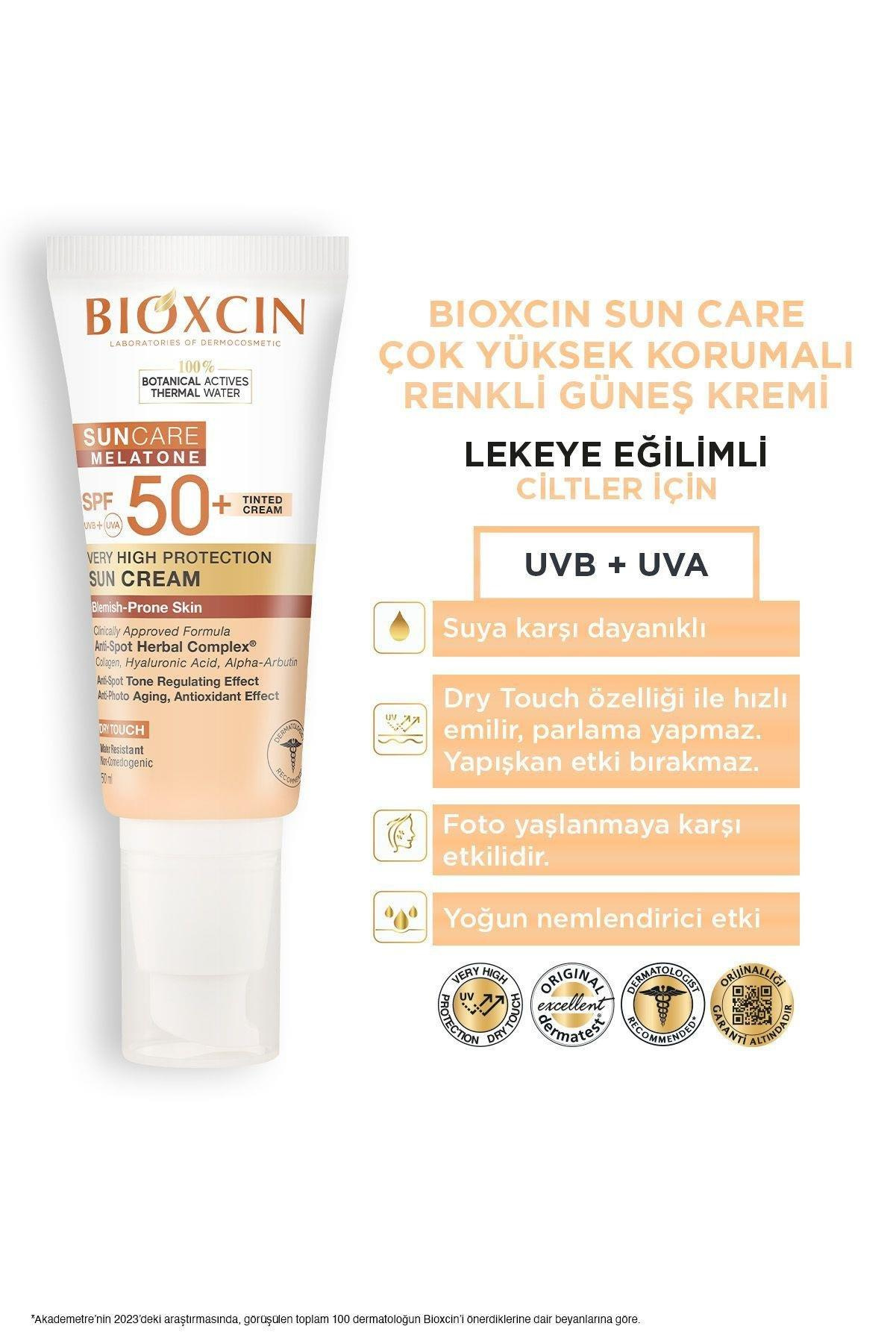 BioxcinBioxcin Sun Care Melatone Renkli Güneş Kremi Lekeye Eğilimli Ciltler İçin Spf 50+ 50 mlBioxcin Sun Care Melatone Krem Renkli SPF50 50 ml Fiyatı ve Özellikleri | Mutlufiyatlar