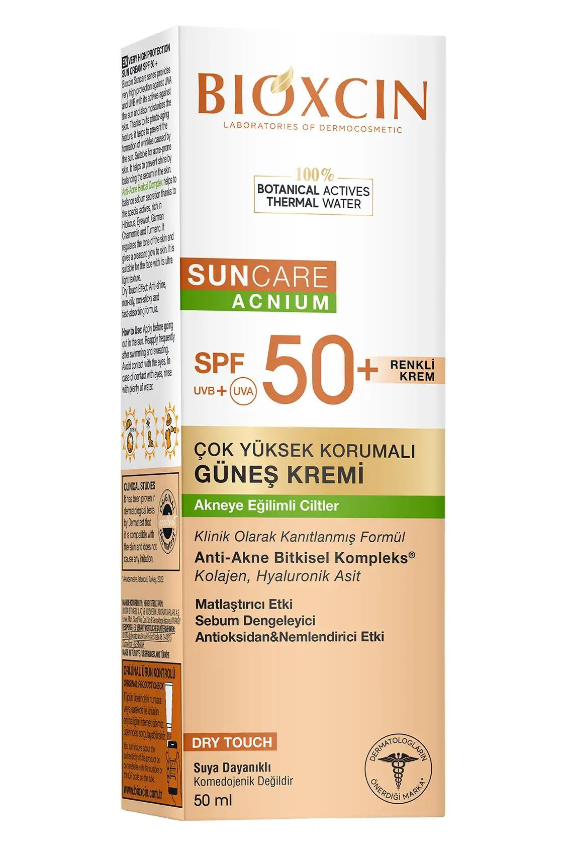 BioxcinBioxcin Suncare Acnium Renkli Güneş Kremi SPF 50+ 50 mlBioxcin Suncare Güneş Kremi Tint SPF 50+ 50 ml Fiyatı ve Özellikleri | Mutlufiyatlar