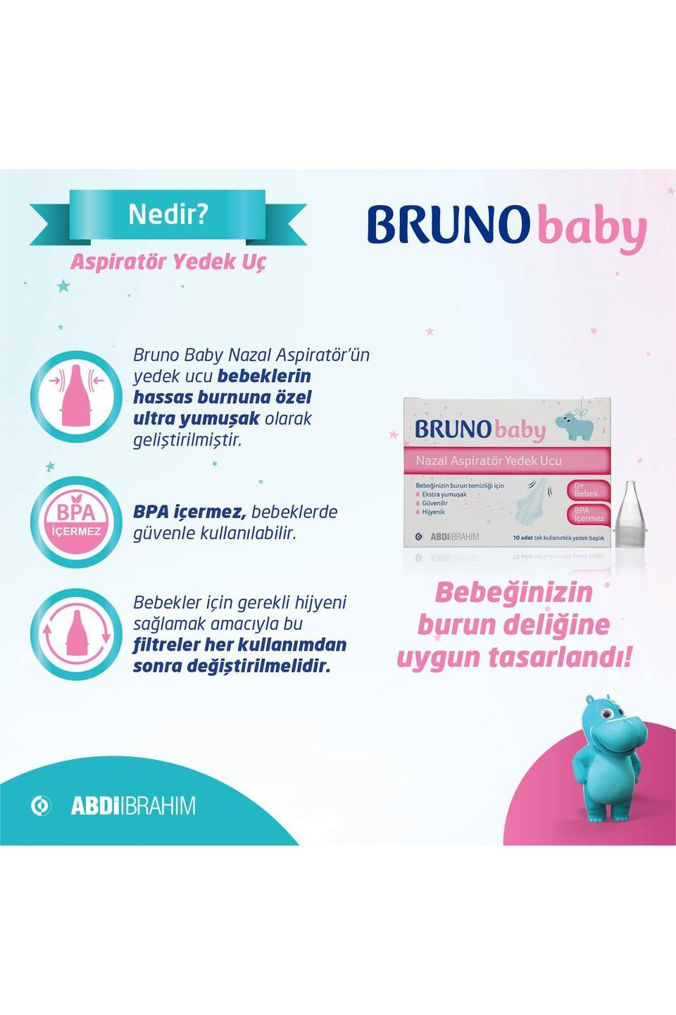 BrunoBruno Baby Nazal Aspiratör Yedek Ucu 10 Adet 2'liBruno Baby Nazal Aspiratör Yedek Uçu 10lu Fiyatı ve Özellikleri | Mutlufiyatlar
