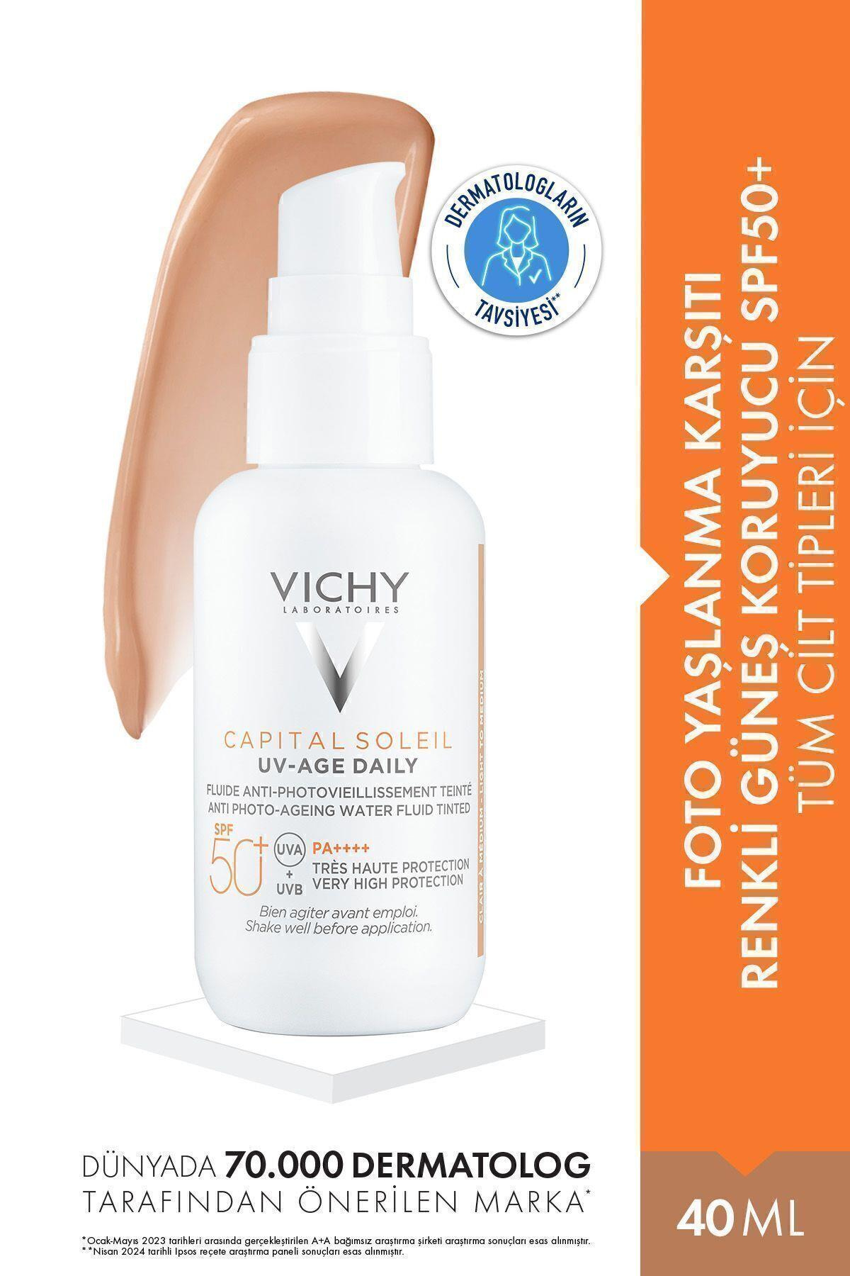 Capital Soleil Foto Yaşlanma Karşıtı Hafif Dokulu Renkli Güneş Koruyucu 40 ml Spf 50