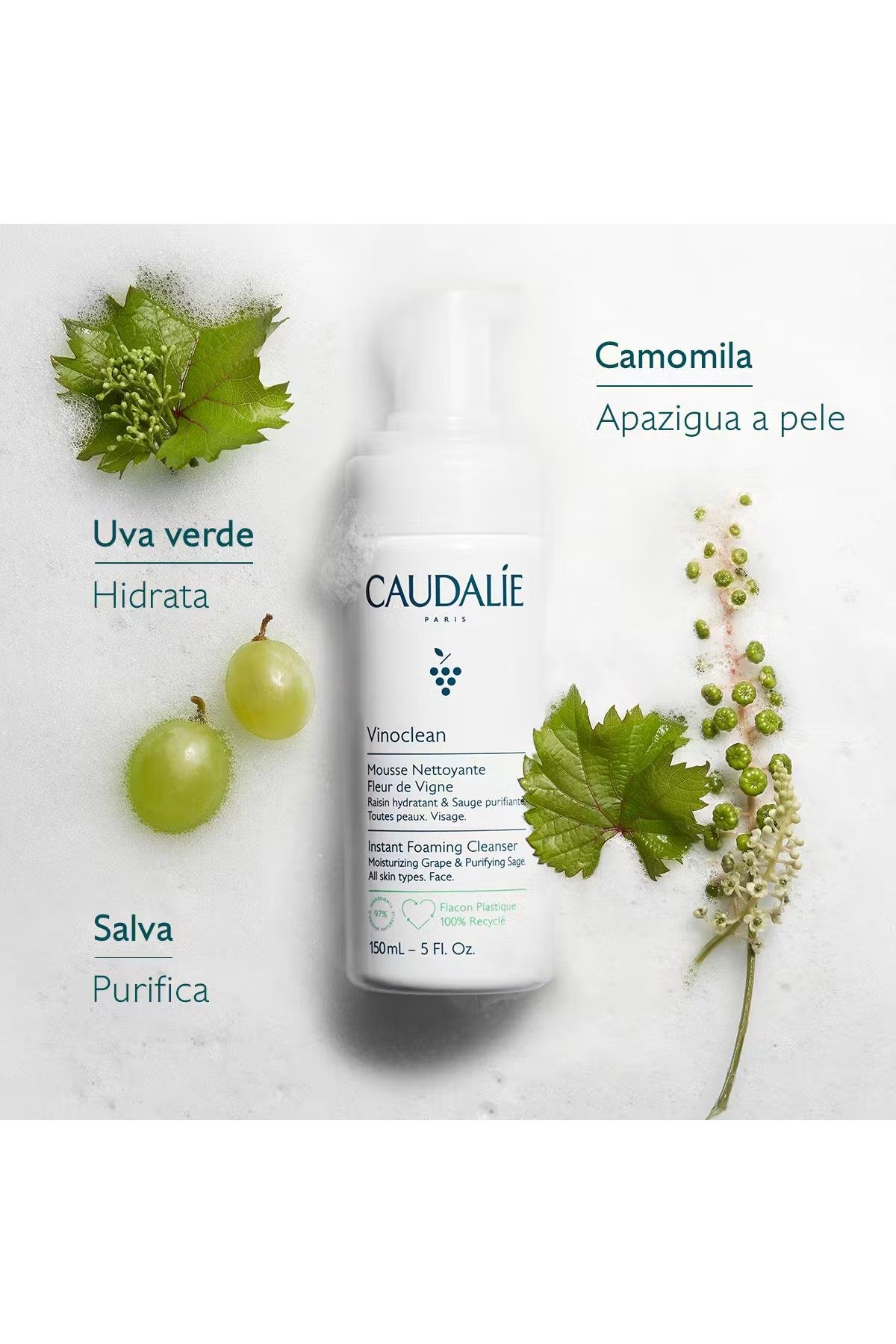 CaudalieCaudalie Vinoclean Temizleme Kopugu 50 mlCaudalie Vinoclean Temizleme Köpüğü 50ml | Hassas Yüz Temizliği
