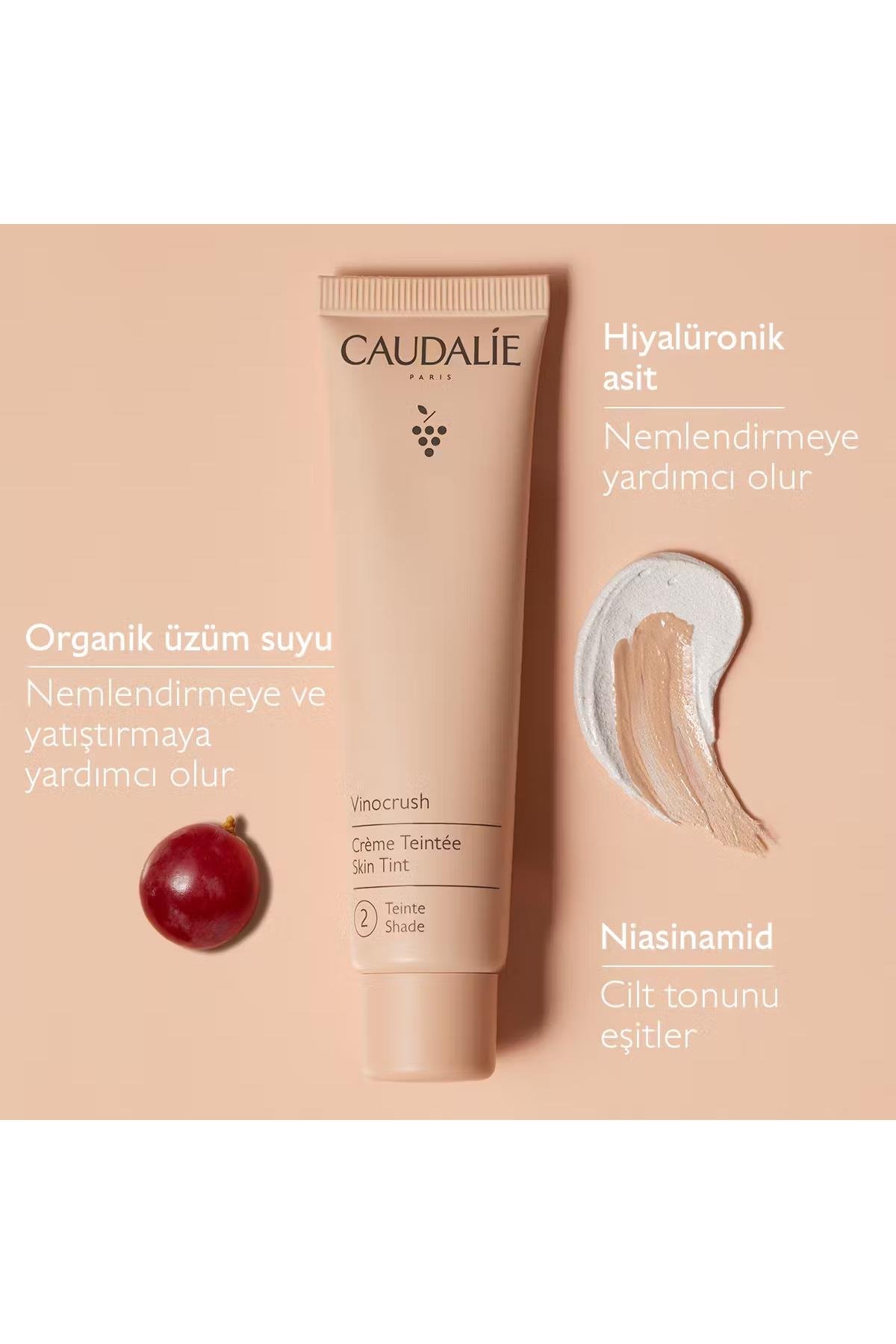 CaudalieCaudalie Vinocrush Skin Tint Ton 2Caudalie Vinocrush Skin Tint Ton 2 | Renk Eşitleyici Hafif Cilt Tonu