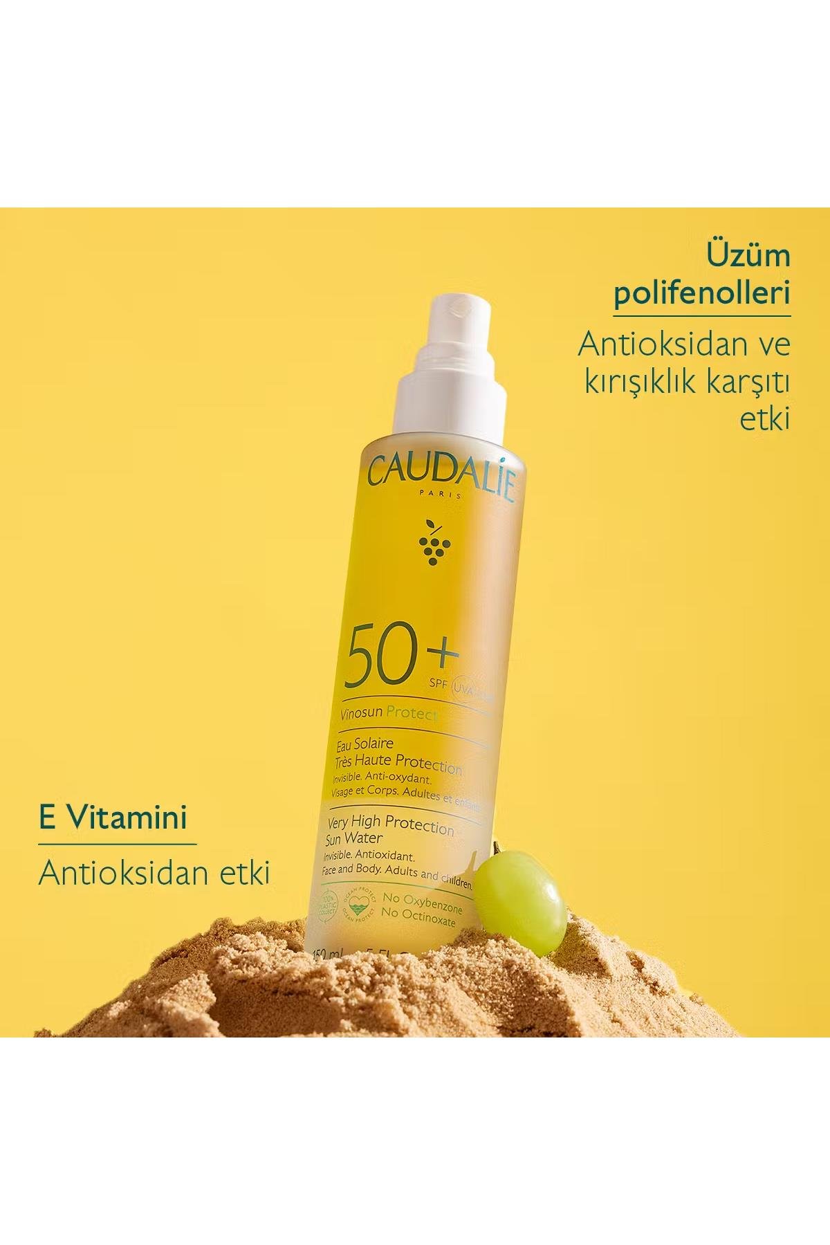 CaudalieCaudalie Vinosun Protect Spf 50+ Güneş Suyu 150 mlCaudalie Vinosun Protect Spf 50 Güneş Suyu 150 ml Fiyatı ve Özellikleri | Mutlufiyatlar