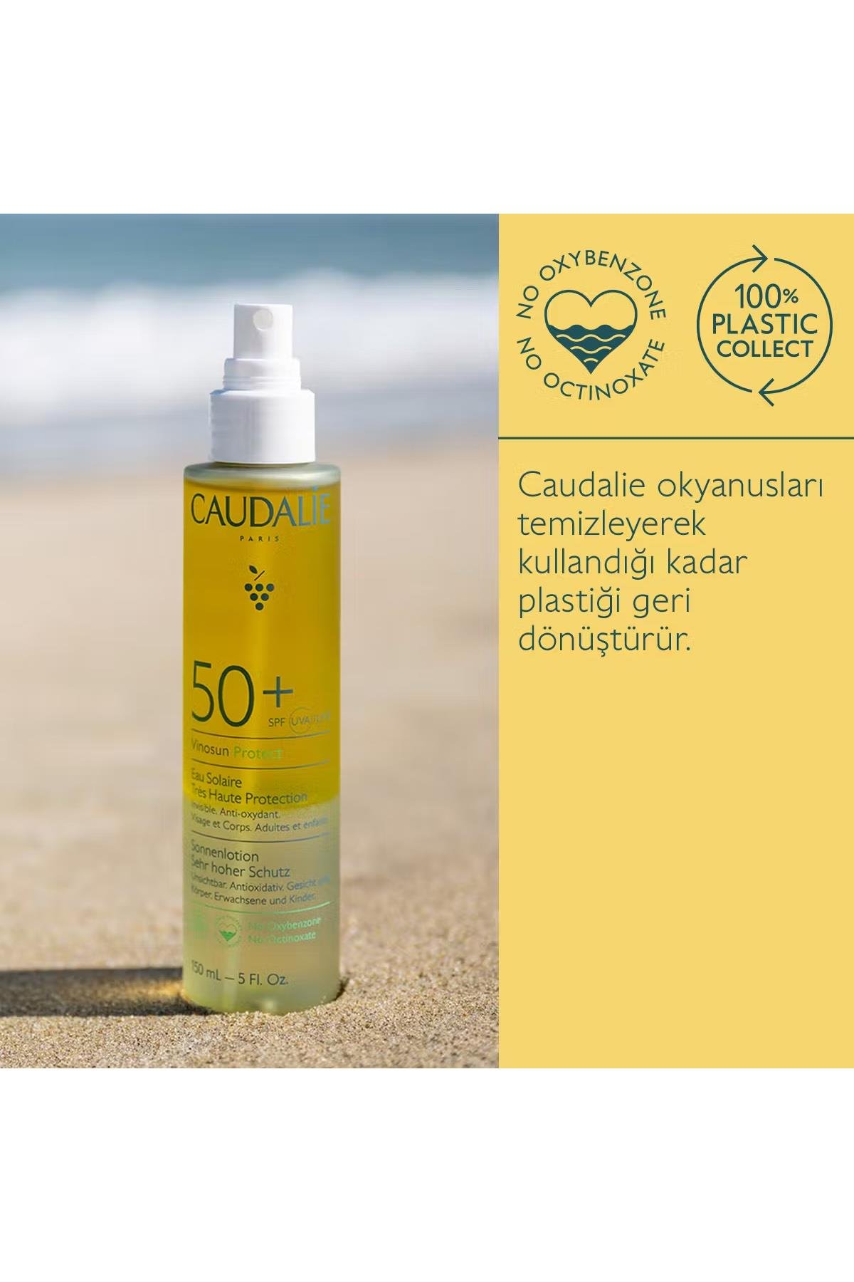 CaudalieCaudalie Vinosun Protect Spf 50+ Güneş Suyu 150 mlCaudalie Vinosun Protect Spf 50 Güneş Suyu 150 ml Fiyatı ve Özellikleri | Mutlufiyatlar