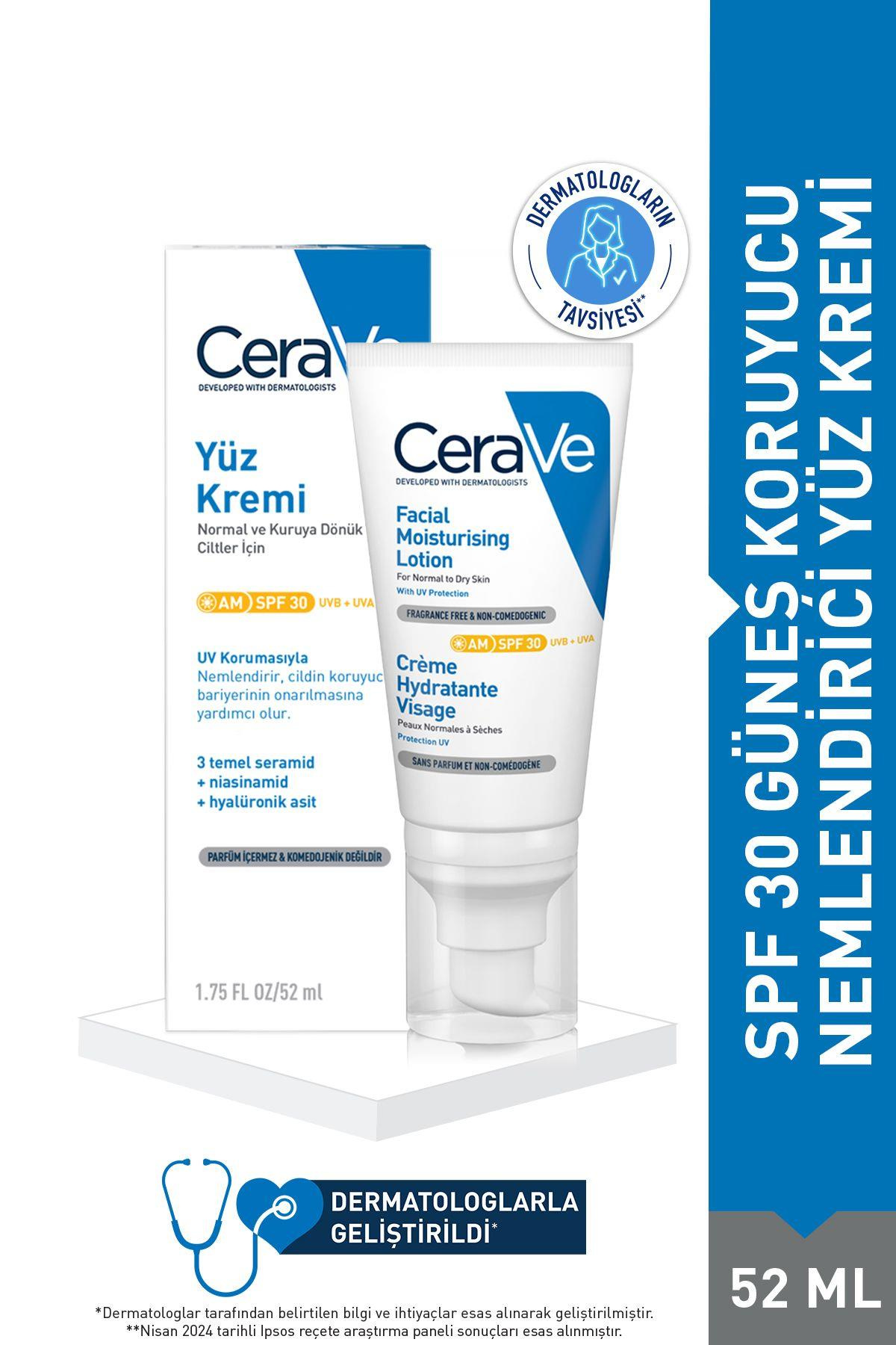 CeraveCerave Facial Moisturising Lotion Spf 30 52 mlCeraVe Yüz Nemlendirici SPF30 52ml | Geniş Spektrumlu Koruma