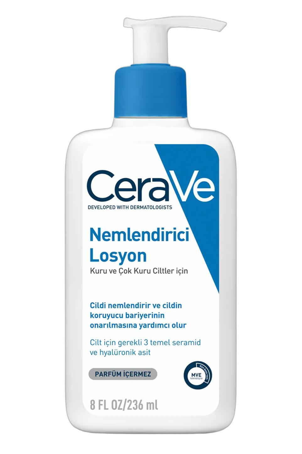 CeraveCerave Nemlendirici Yüz ve Vücut Losyonu-Seramid Ve Hyalüronik Asit Içerikli 236 mlCerave Nemlendirici Losyon 236ml | Yüz ve Vücut İçin