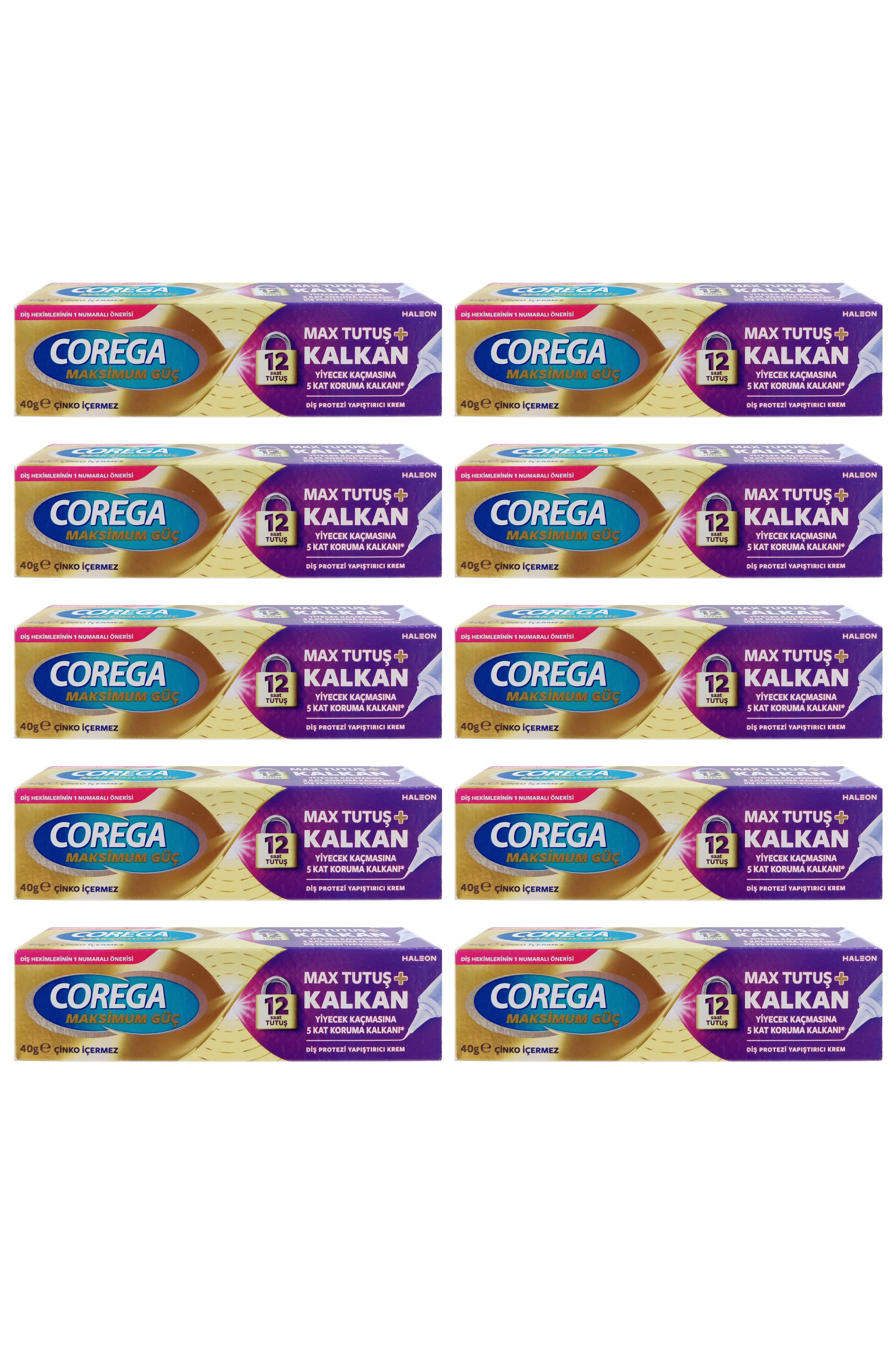 CoregaCorega Maksimum Güç Kontrol + Tutuş Diş Protezi Yapıştırıcı Krem 40 gr 10'luCorega Maksimum Güç Kontrol + Tutuş Diş Protezi Yapıştırıcı Krem 40 gr Fiyatı ve Özellikleri | Mutlufiyatlar