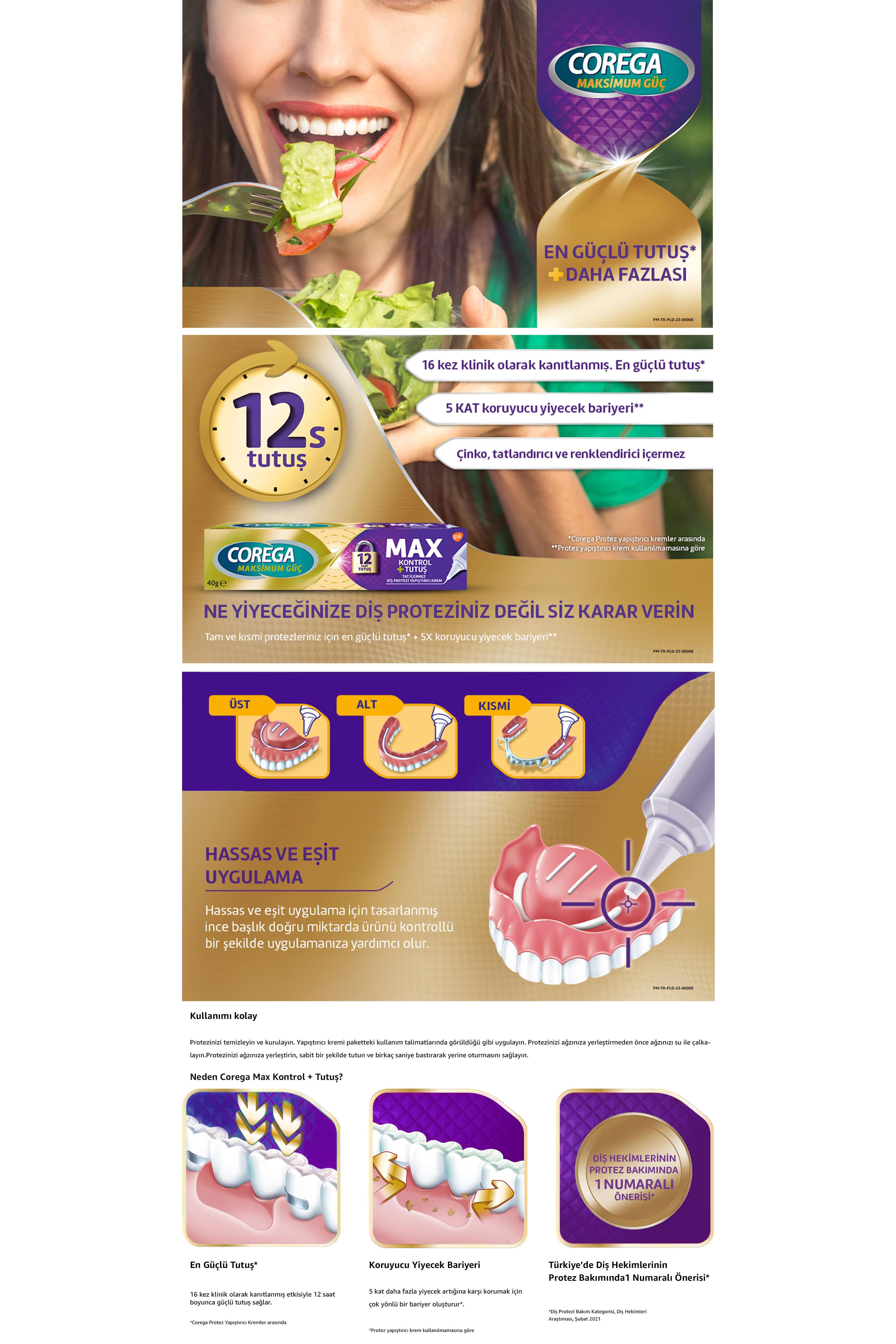 CoregaCorega Maksimum Güç Kontrol + Tutuş Diş Protezi Yapıştırıcı Krem 40 grCorega Maksimum Güç Kontrol + Tutuş Diş Protezi Yapıştırıcı Krem 40 gr Fiyatı ve Özellikleri | Mutlufiyatlar