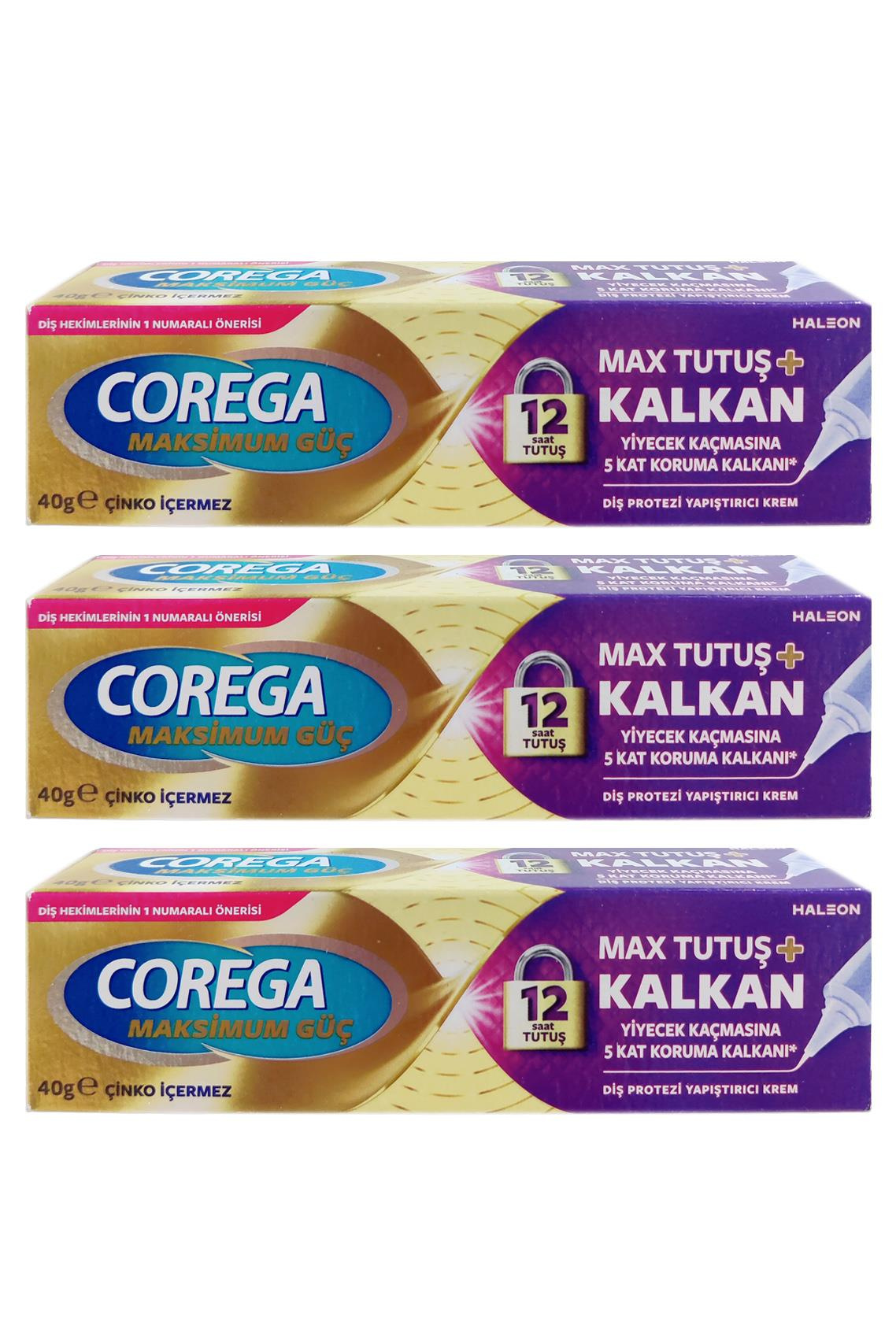 CoregaCorega Maksimum Güç Kontrol + Tutuş Diş Protezi Yapıştırıcı Krem 40 gr 3'lüCorega Maksimum Güç Kontrol + Tutuş Diş Protezi Yapıştırıcı Krem 40 gr Fiyatı ve Özellikleri | Mutlufiyatlar