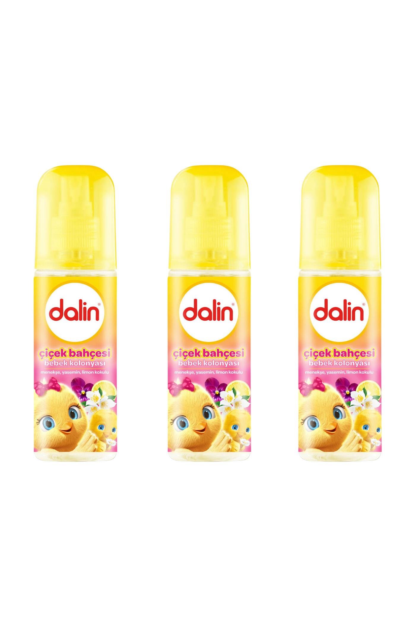 DalinDalin Bebek Kolonyası Çiçek Bahçesi 100 ml 3'lüDalin Bebek Kolonyası Çiçek Bahçesi 100 ml Fiyatı ve Özellikleri | Mutlufiyatlar
