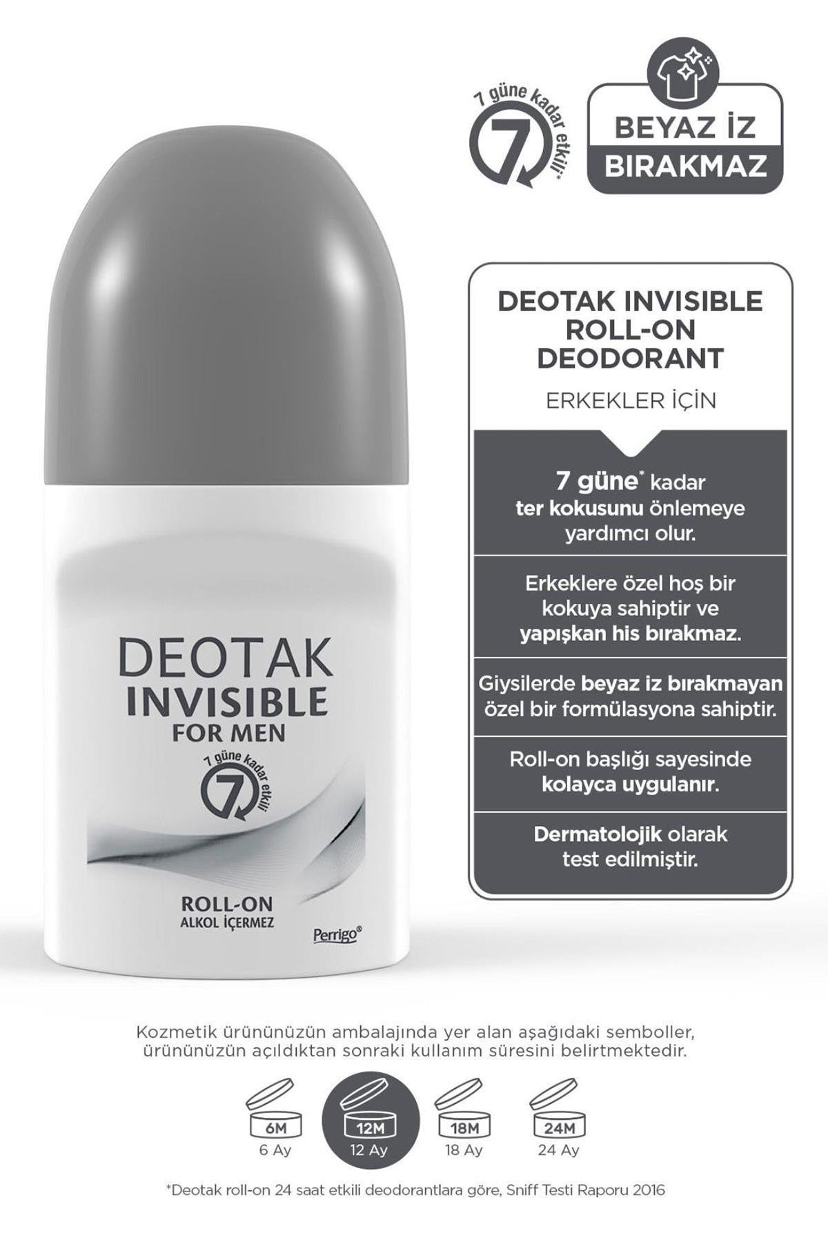 DeotakDeotak Invisible Roll-on Men Erkekler İçin 35 ml 3'lüDeotak Invisible Roll-on Men 35 ml Fiyatı ve Özellikleri | Mutlufiyatlar