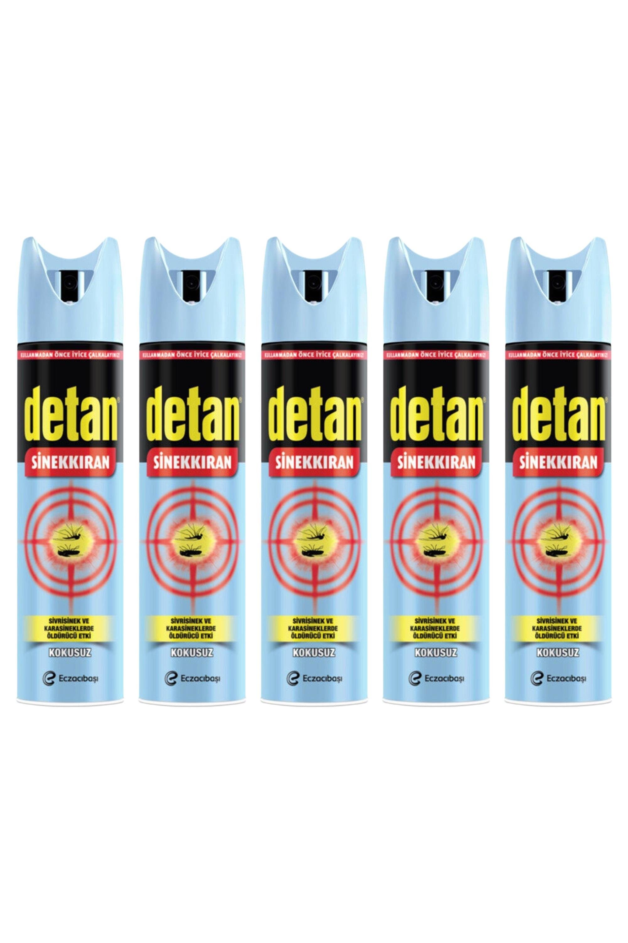 DetanDetan Sinekkıran Sinek Kovucu Kokusuz Sprey 275 ml 5'liDetan Sinekkıran Kokusuz 275 ml Fiyatı ve Özellikleri | Mutlufiyatlar