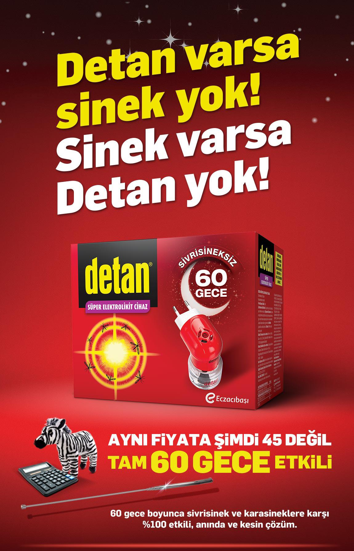 DetanDetan Süper Elektrolikit Yedek Şişe Sivrisinek ve Karasinekler Kovucu 60 Gece Cihaz + Yedek ŞişeDetan 60 Gece Süper Elektrolikit Cihaz + Yedek Fiyatı ve Özellikleri | Mutlufiyatlar