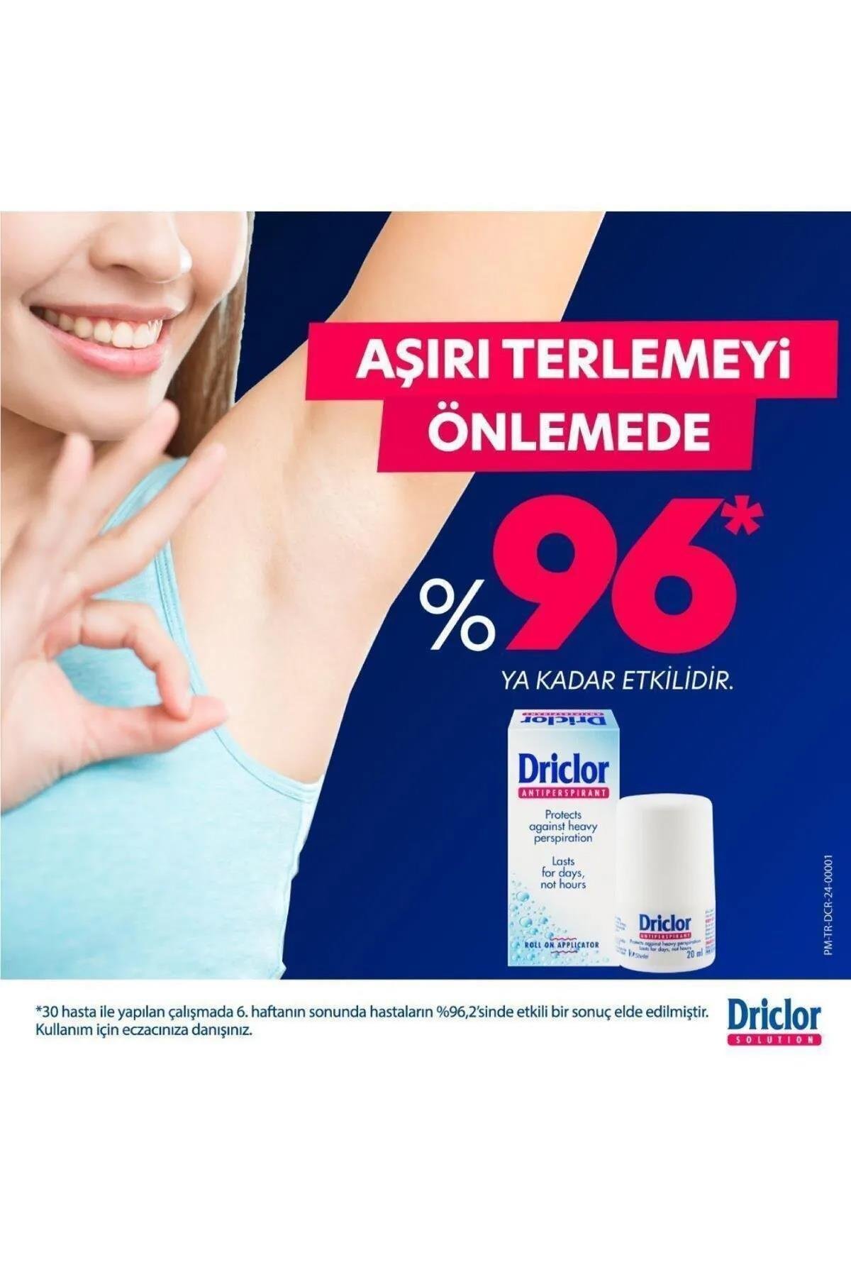DriclorDriclor Aşırı Terleme Önleyici Antiperspirant Roll-On 20 ml 10'luDriclor Roll-On 20 ml Fiyatı ve Özellikleri | Mutlufiyatlar