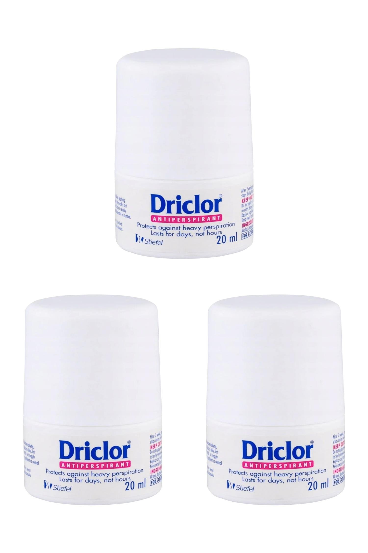 DriclorDriclor Aşırı Terleme Önleyici Antiperspirant Roll-On 20 ml 3'lüDriclor Roll-On 20 ml Fiyatı ve Özellikleri | Mutlufiyatlar