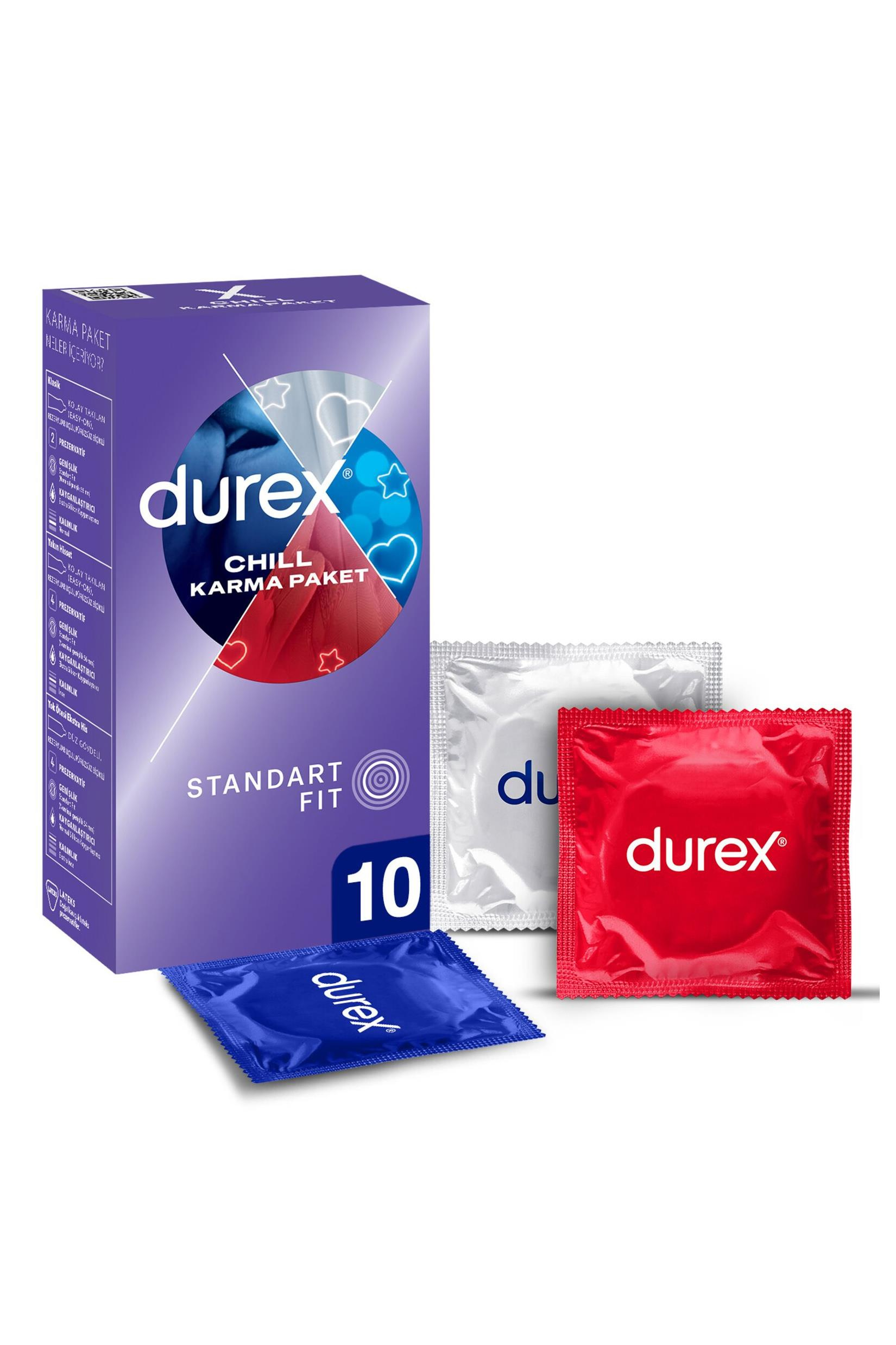 Durex Durex Prezervatif Chill 10 Adet 3'lüDurex Chill Prezervatif 10lu Fiyatı ve Özellikleri | Mutlufiyatlar