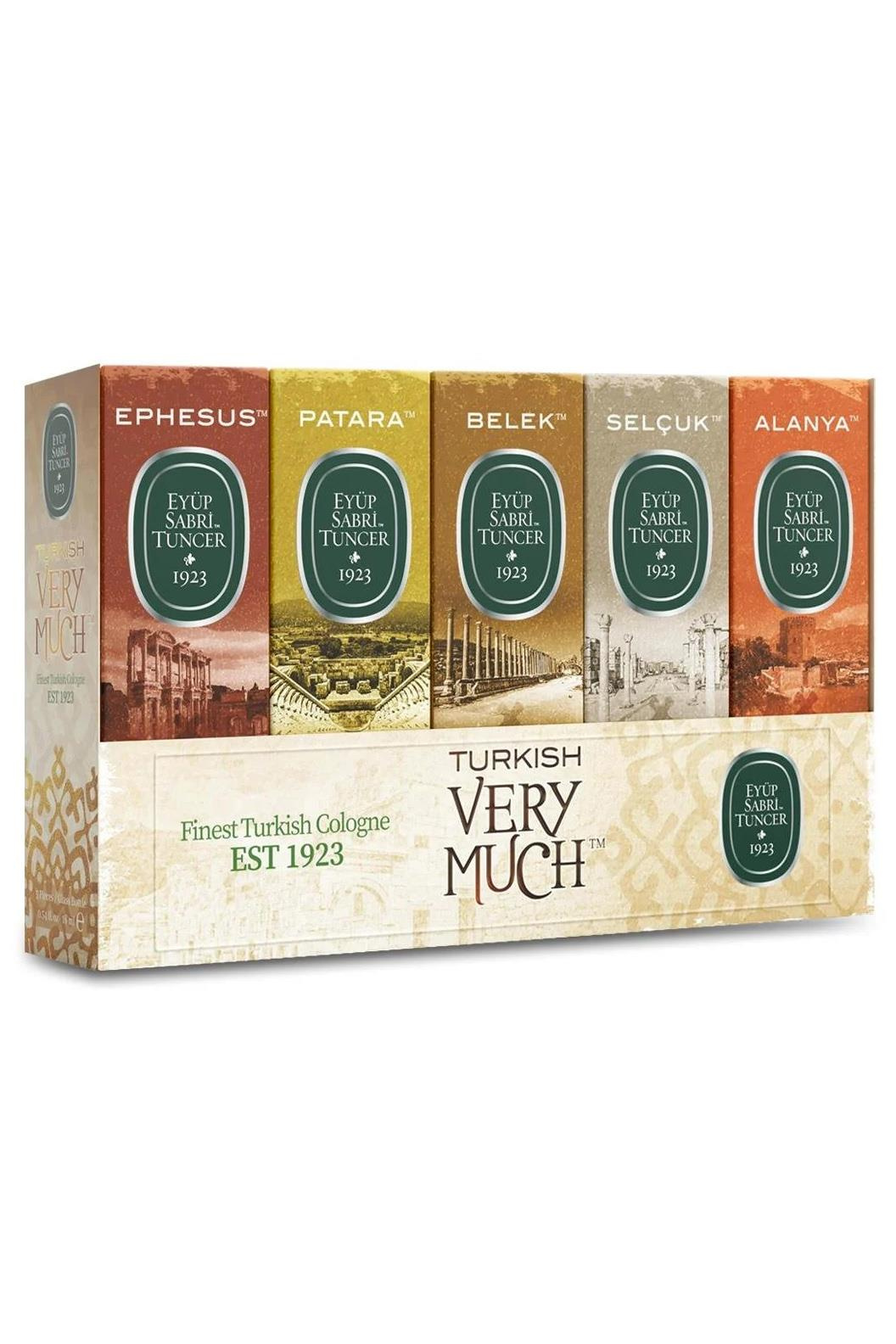 Eyüp Sabri Tuncer Eyüp Sabri Tuncer Kolonya Turkish Very Much 16 ml 5'liEyüp Sabri Tuncer Kolonya 5li 16 ml - Turkish Very Much Fiyatı ve Özellikleri | Mutlufiyatlar