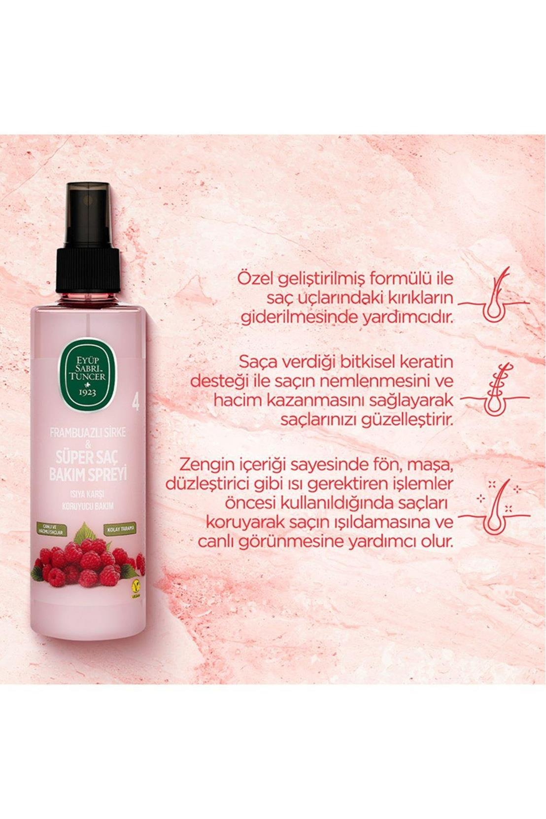 Eyüp Sabri Tuncer Eyüp Sabri Tuncer Süper Saç Bakım Spreyi Frambuazlı Sirke 210 mlEyüp Sabri Tuncer Frambuazlı Sirke Süper Saç Bakım Spreyi 210 ml Fiyatı ve Özellikleri | Mutlufiyatlar