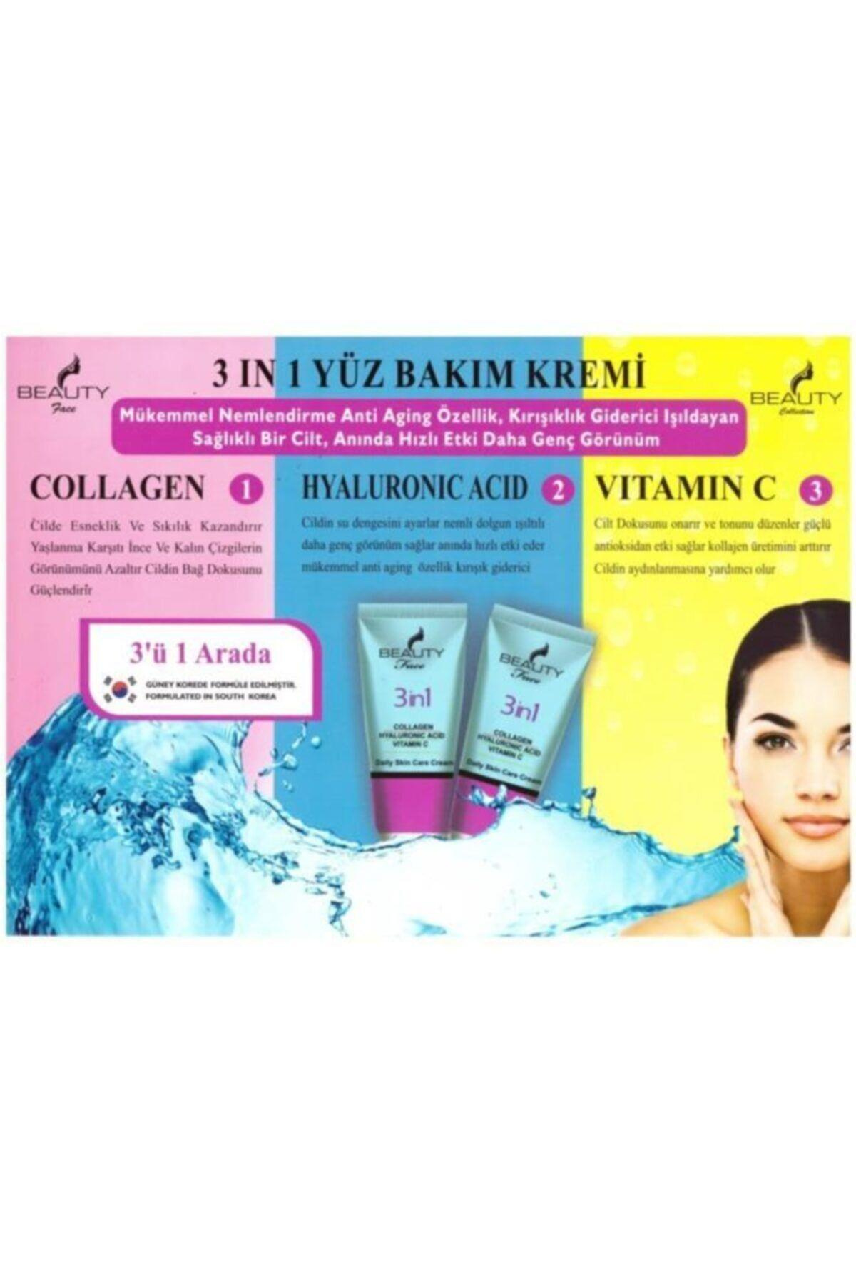 Face 3in1 Collagen + Hyaluronic Acıd + Vitamin C Bakım Kremi