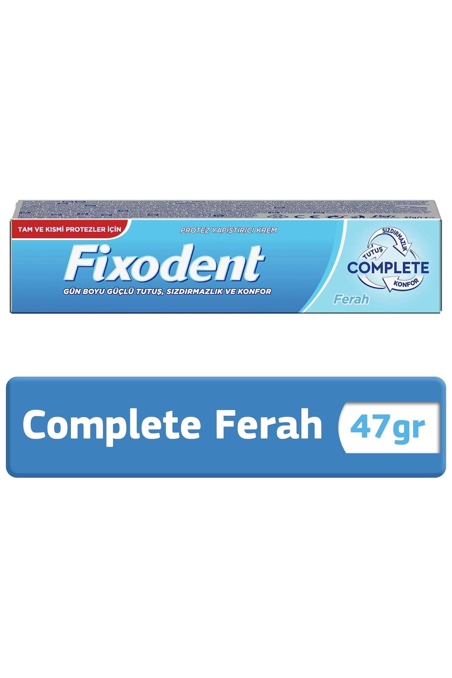 FixodentFixodent Complete Diş Protez Yapıştırıcı Krem Naneli 47 grFixodent Diş Protez Yapıştırıcı Krem Complete Naneli 47 gr Fiyatı ve Özellikleri | Mutlufiyatlar