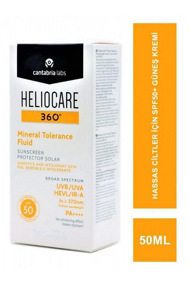 HeliocareHeliocare 360 Mineral Tolerance Fluid Hasas Ciltler İçin Güneş Koruma Kremi SPF 50 50 mlHeliocare 360 Mineral Tolerance Fluid SPF50 - 50 ml Fiyatı ve Özellikleri | Mutlufiyatlar