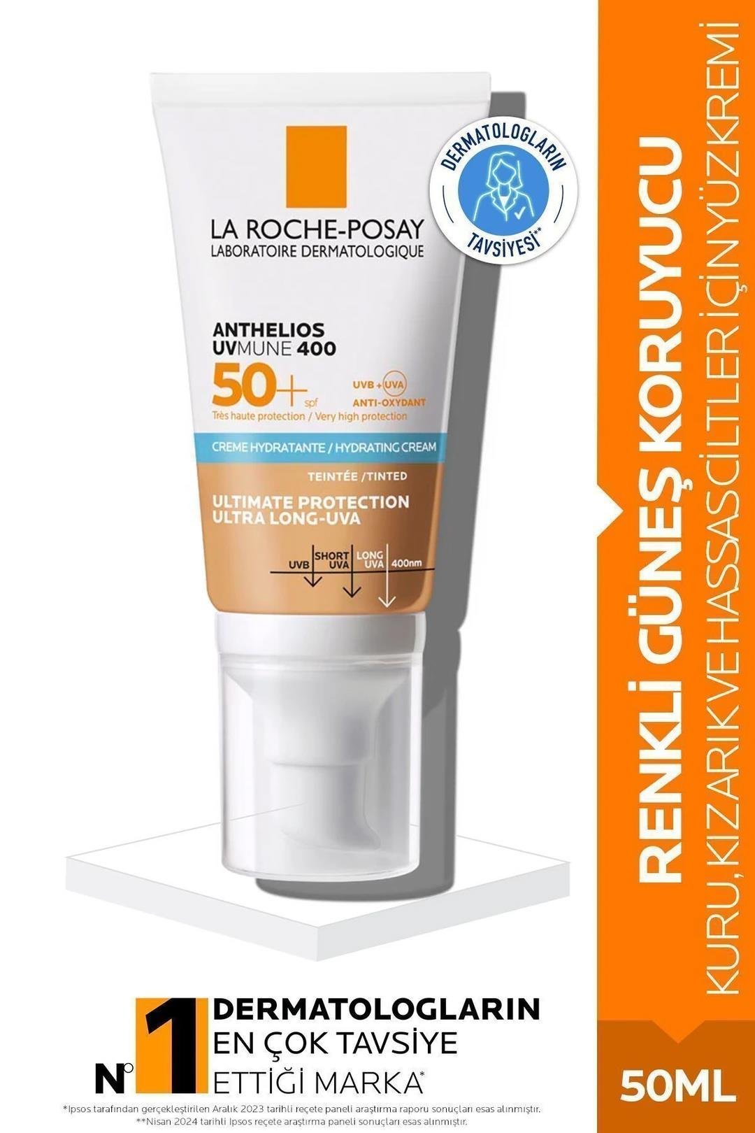 La Roche PosayLa Roche Posay Anthelios UVMune 400 Renkli Güneş Kremi SPF 50+ 50 ml La Roche Posay Anthelios UVMune SPF50+ Nemlendirici Güneş Kremi 50 ml - Renkli Fiyatı ve Özellikleri | Mutlufiyatlar