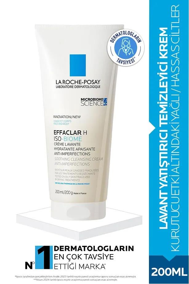 La Roche PosayLa Roche Posay Effaclar H Isobiome Kurutucu Bakım Alan Ciltlere Özel Lavant Temizleyici Krem 200mlEffaclar H Isobiome Temizleyici Krem 200ml | Kurutucu Bakım Sonrası