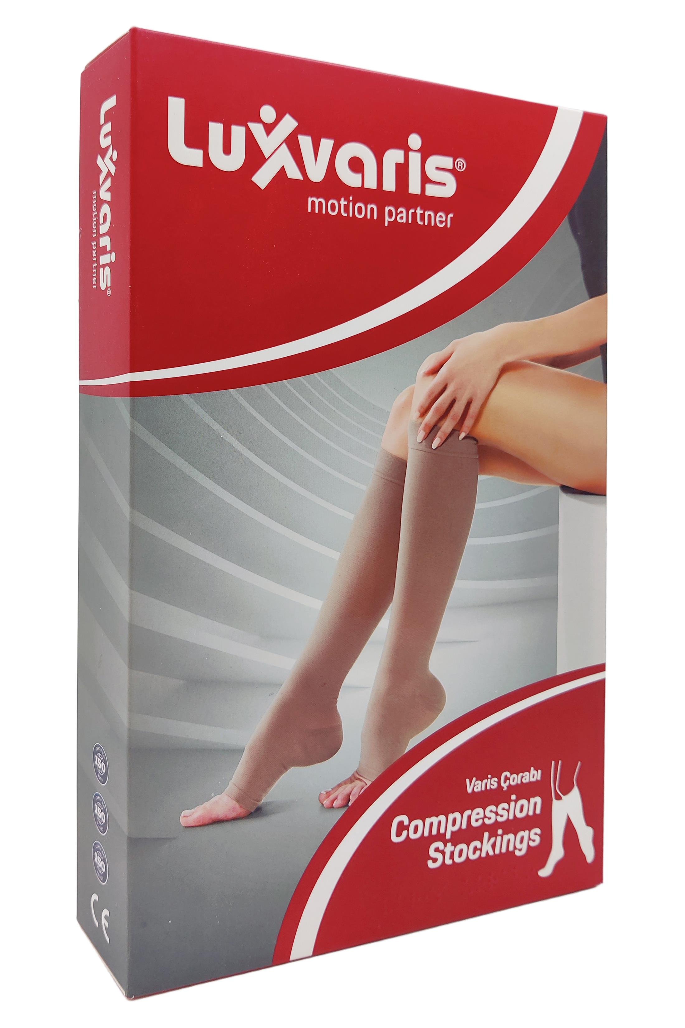 LuxorLuxvaris 808 Varis Çorabı Diz Altı Burnu Açık Orta Basınç Ten Rengi No 3Luxor 808 CCL2 Dizaltı Burnu Açık Varis Çorabı Ten Rengi No: 3 Fiyatı ve Özellikleri | Mutlufiyatlar