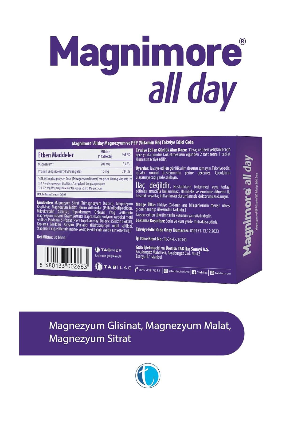 MagnimoreMagnimore All Day 30 TabletMagnimore All Day 30 Tablet Fiyatı ve Özellikleri | Mutlufiyatlar