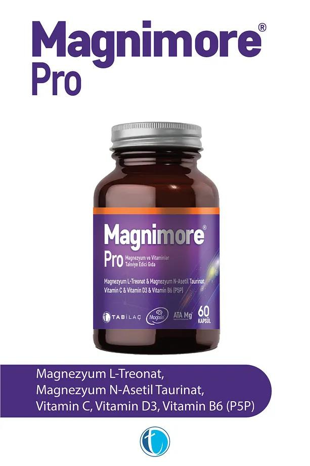 MagnimoreMagnimore Pro Magnezyum 60 Bitkisel Kapsül N-asetil Taurinat L-treonatMagnimore Pro 60 Kapsül | N-asetil Taurinat + L-treonat İçerikli Takviye