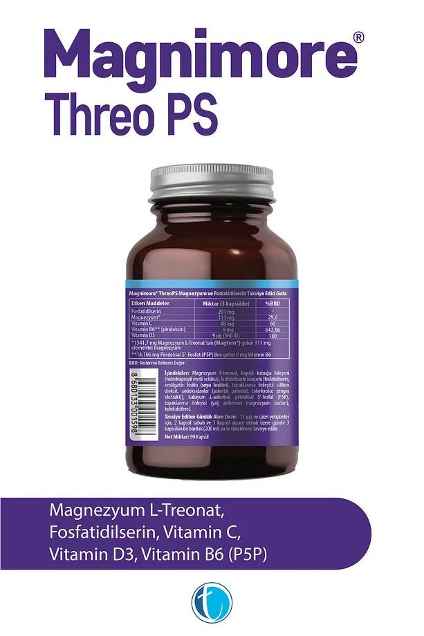 MagnimoreMagnimore Threo Ps Magnezyum 90 Bitkisel Kapsül L-treonat FosfatidilserinMagnimore Threo PS 90 Kapsül | Zihin ve Hafıza Desteği
