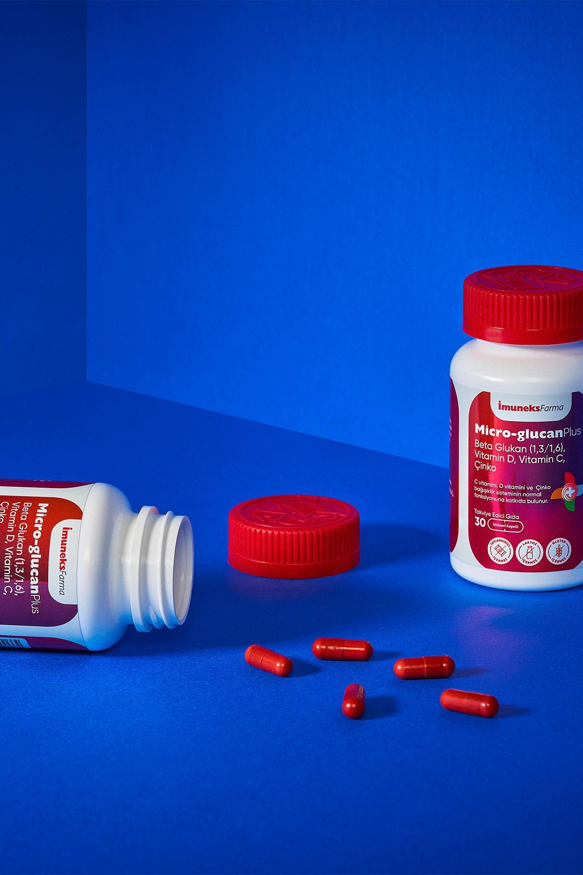 Mikro-glucan Plus Beta Glukan (1,3/1,6), Vitamin D, C Ve Çinko Içeren Takviye Edici Gıda 30 Kapsül