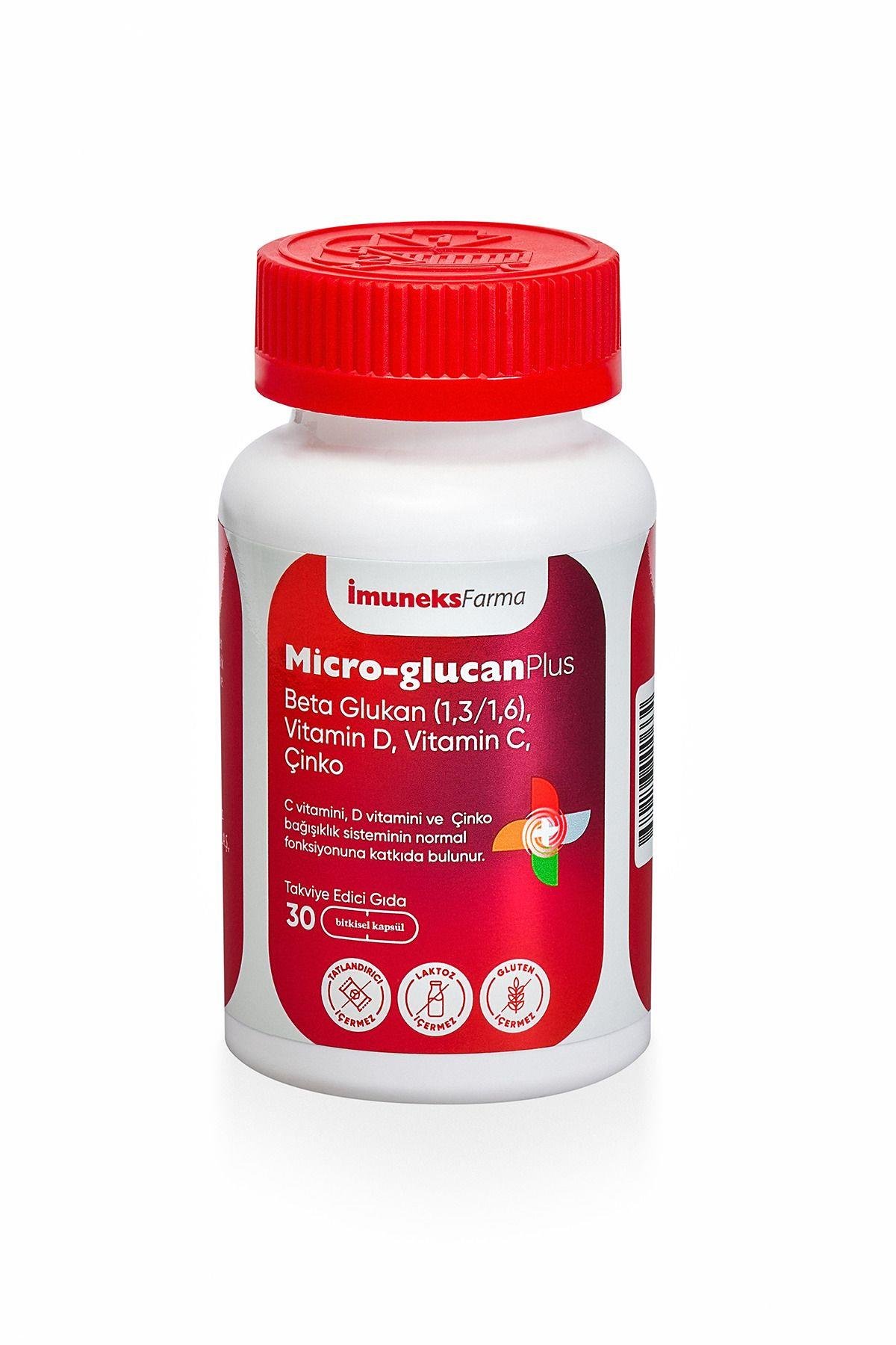 Mikro-glucan Plus Beta Glukan (1,3/1,6), Vitamin D, C Ve Çinko Içeren Takviye Edici Gıda 30 Kapsül