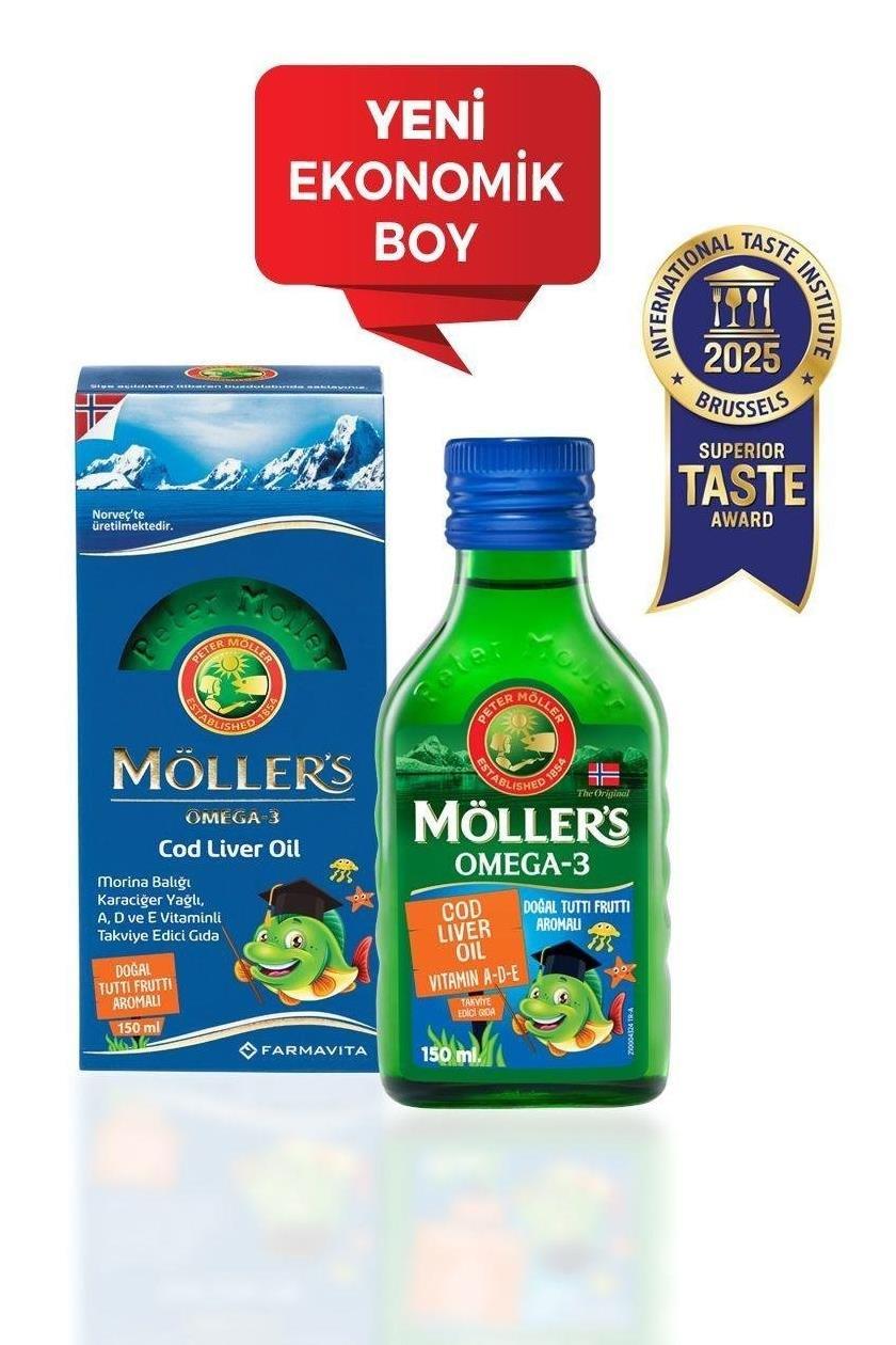 MöllersMöllers Omega-3 Balık Yağı Şurubu Tutti Frutti 150 ml 2'liMöllers Omega-3 Balık Yağı Şurubu Tutti Frutti 150 ml Fiyatı ve Özellikleri | Mutlufiyatlar