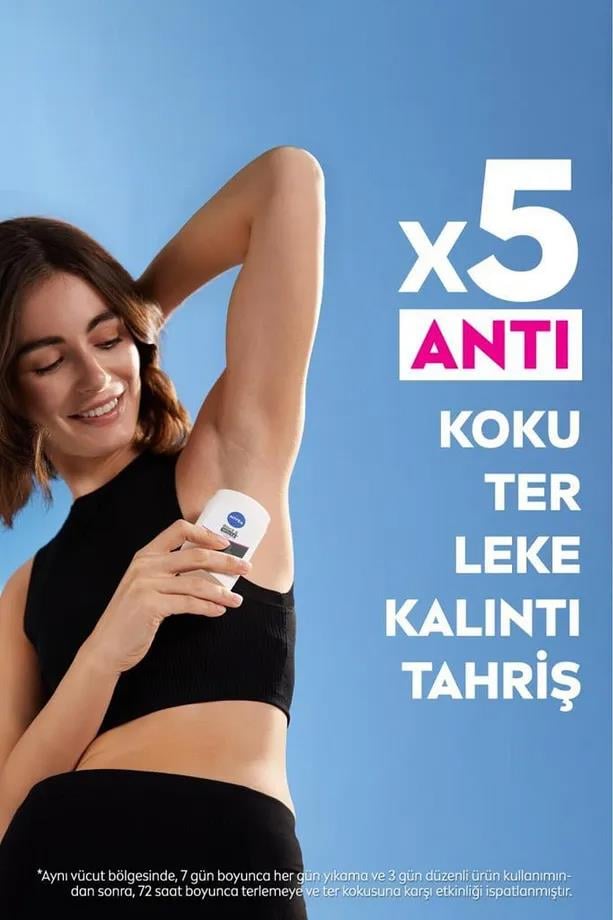 NiveaNivea Black White Invisible Clear Kadınlar İçin Stick Deodorant 50 mlNivea Black&White Clear Stick 40 ml | Leke Bırakmaz Koruma