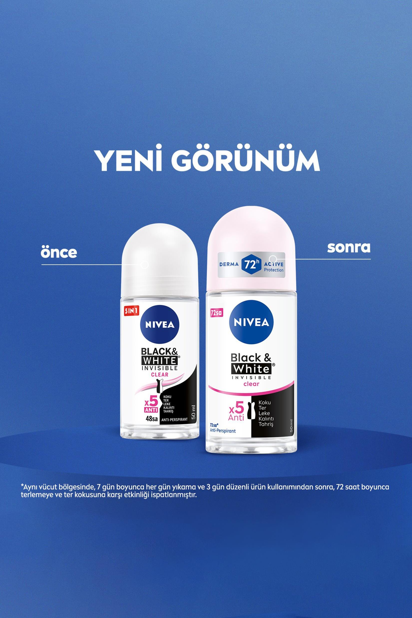 NiveaNivea Black White Invisible Clear Kadınlar İçin Roll On 50 mlNivea Invisible For Black   White Roll-On Clear 50 ml Fiyatı ve Özellikleri | Mutlufiyatlar