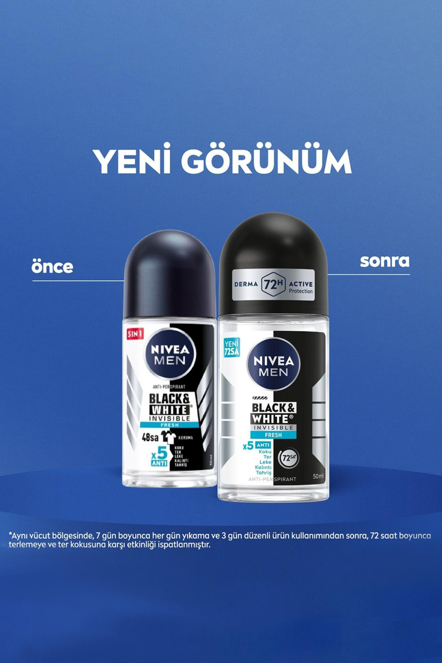 NiveaNivea Black White Invisible Fresh Kadınlar İçin Roll On 50 mlNivea Invisible For Black   White Kadın Roll-on Fresh 50 ml Fiyatı ve Özellikleri | Mutlufiyatlar
