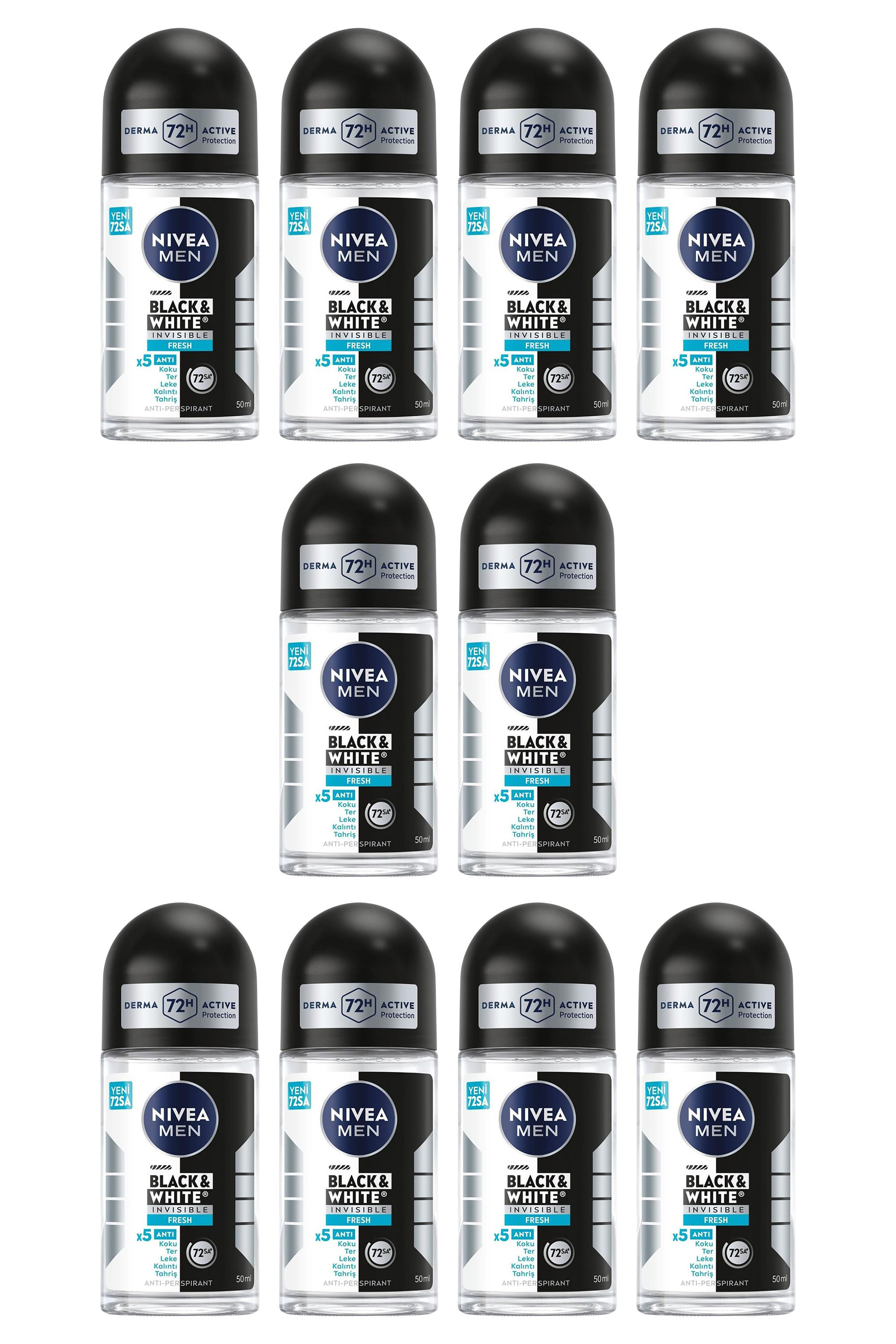 NiveaNivea Black White Invisible Fresh Kadınlar İçin Roll On 50 ml 10'luNivea Invisible For Black   White Kadın Roll-on Fresh 50 ml Fiyatı ve Özellikleri | Mutlufiyatlar