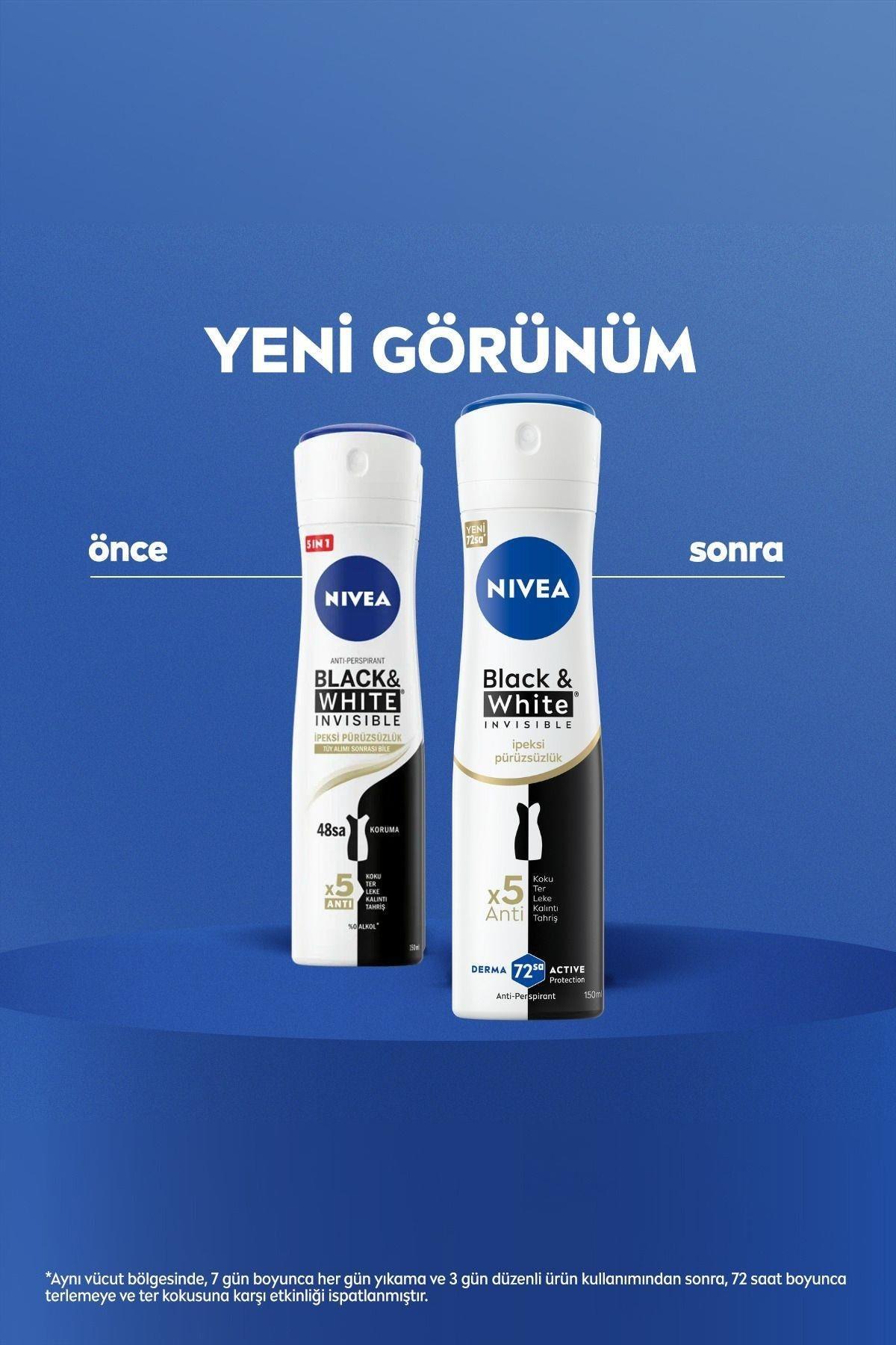 NiveaNivea Black White Invisible İpeksi Pürüzsüzlük Kadınlar İçin Deodorant 150 mlNivea Black   White Invisible Deodorant For Women İpeksi Pürüzsüzlük 150 ml Fiyatı ve Özellikleri | Mutlufiyatlar